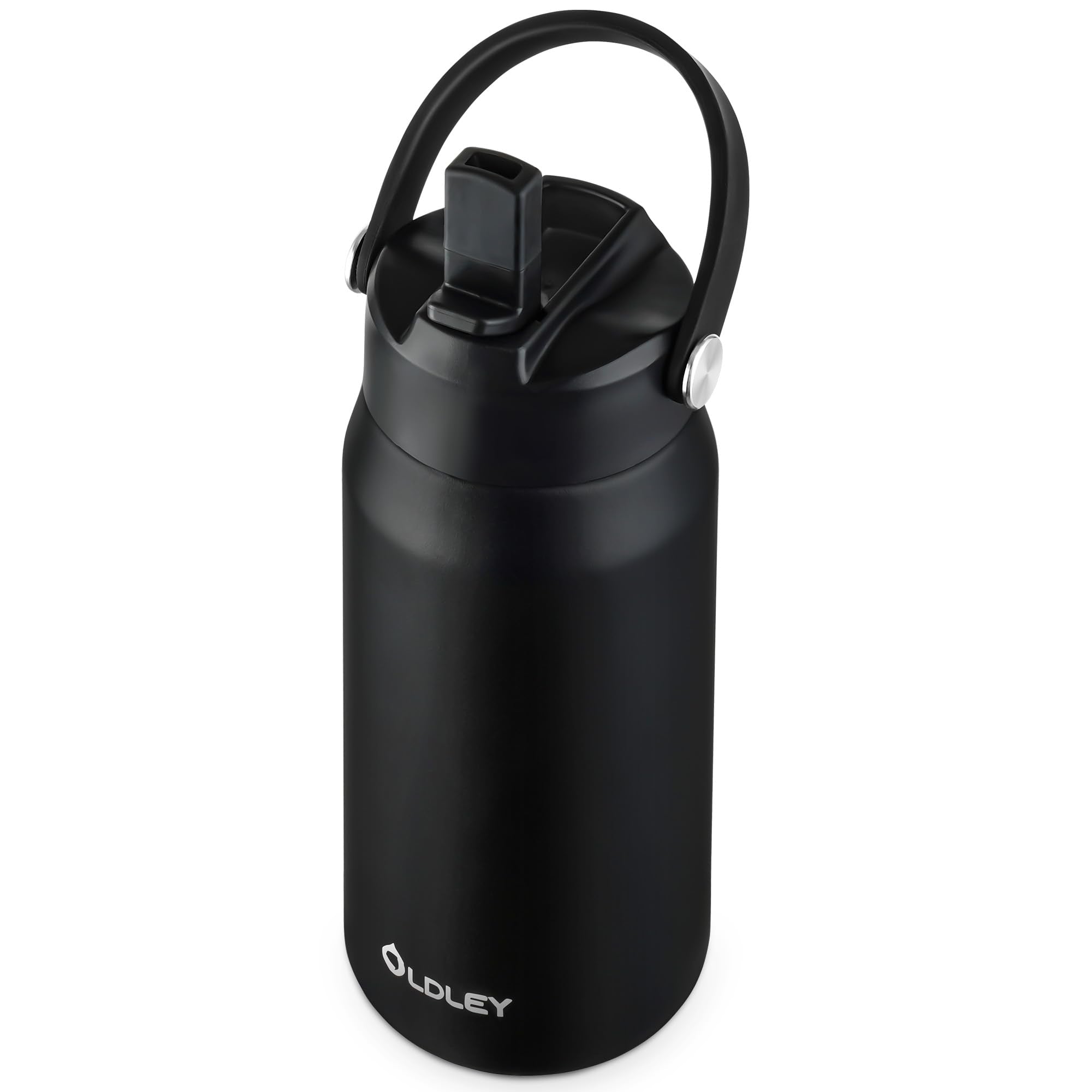 OLDLEY kids Water Bottle - 18oz Insulated Stainless Steel - Wide Straw Lid, Non Spill, Leakproof, Kids Water Bottle for School,U