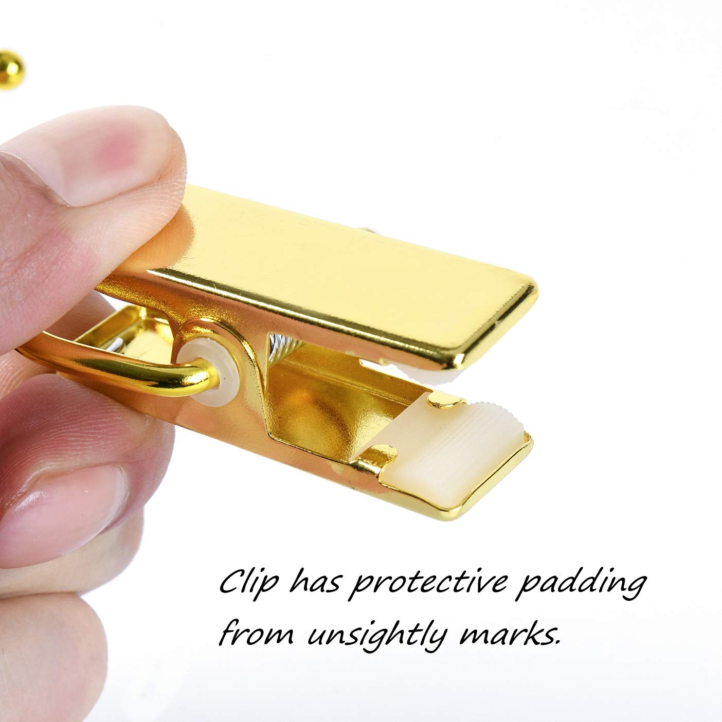 Amber Home 24 Pack Gold Boot Clips For Closet, Gold Boot Hangers With Hooks, Laundry Hooks, Clothes Pins, Portable Home Travel H