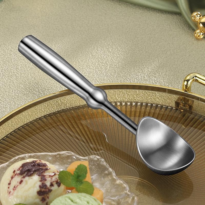 Multipurpose Pro Heavy Duty Stainless Steel Ice Cream Scoop With Comfortable Handle And Ergonomic Non-Slip Grip (Silver Style I)