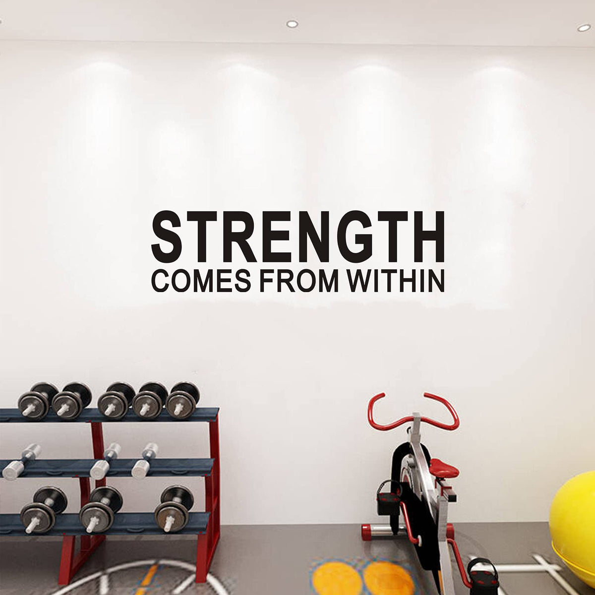 Wall Decal Stickers, Motivational Wall Decals, (Easy To Apply), Vinyl Wall Decor Art Men Women Sports Yoga Quotes Gym Office Bed