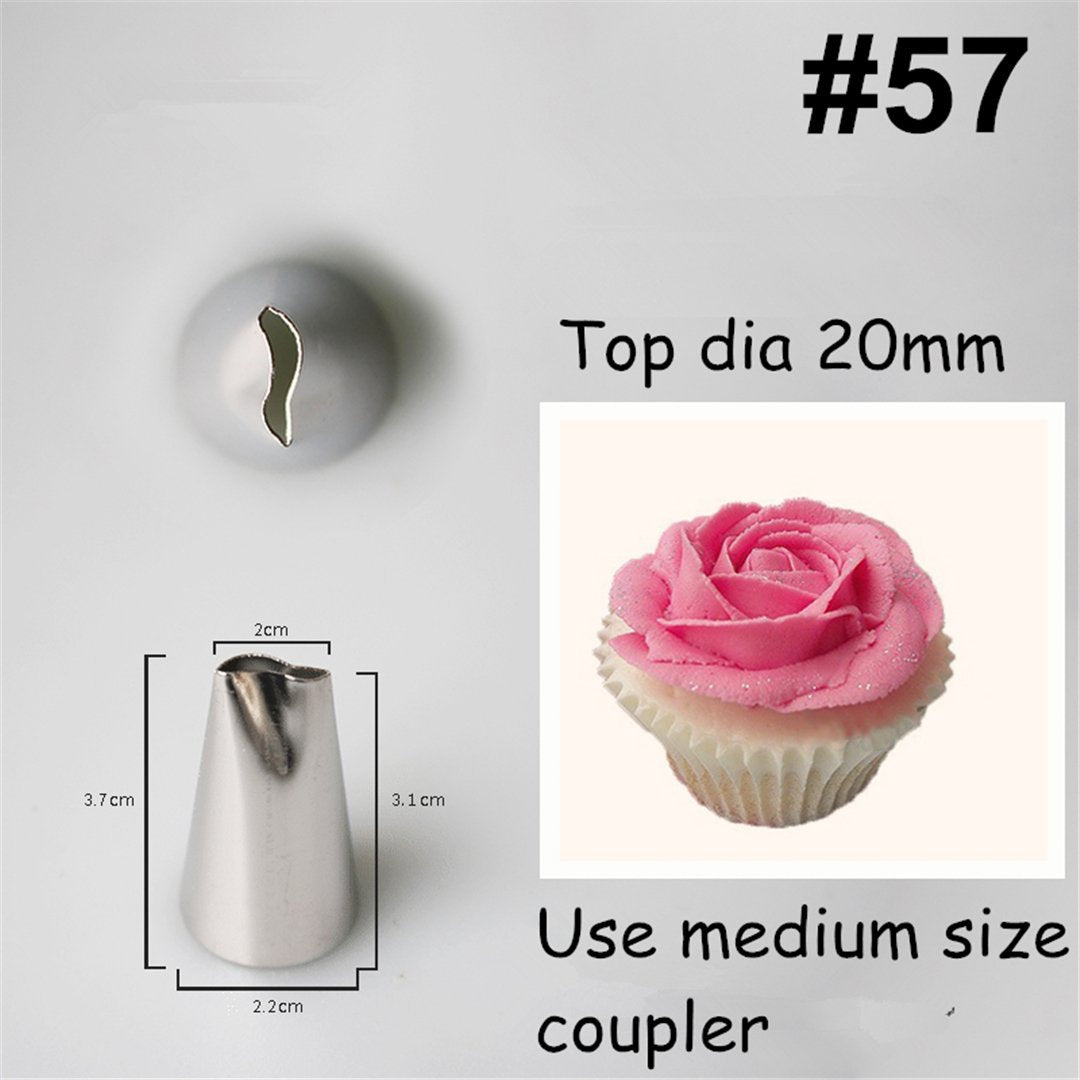 Fantasyday 8-Piece Stainless Steel Rose Flower Piping Tips Piping Nozzles Cake Decorating Supplies Cookies Cupcake Icing Decorat