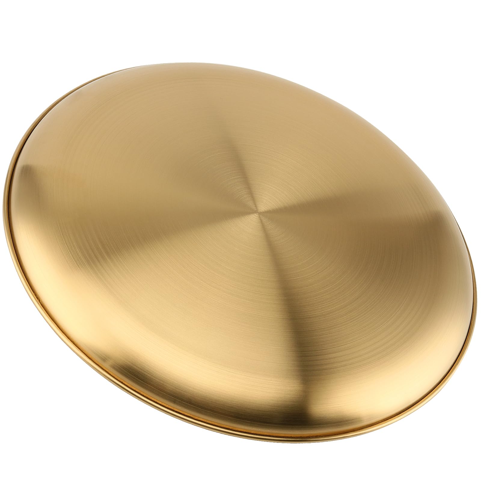 Joikit 6 Pack 10 Inch Gold Stainless Steel Plate, Round Metal Dinner Plates, Kitchenware Dinner Dishes Serving Tray Large Campin