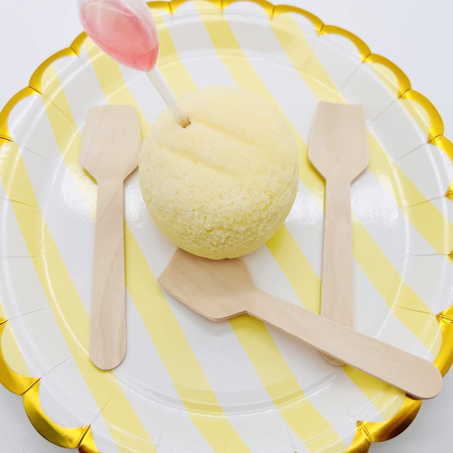 Mini Wooden Spoons,4Inch 200Pcs Disposable Wooden Ice Cream Dessert Spoons,Biodegradable Compostable Birchwood