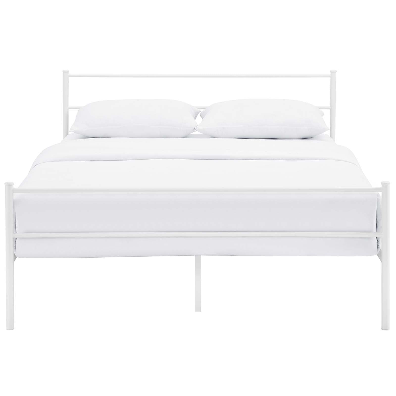 CasaFoyer Alina Platform Queen Bed Frame | Rustic Design | Sturdy Steel Frame | Supports 1323 lbs | No Box Spring Needed | Compatible with Memory Foam, Spring, Latex, Hybrid Mattresses | Mattress not included