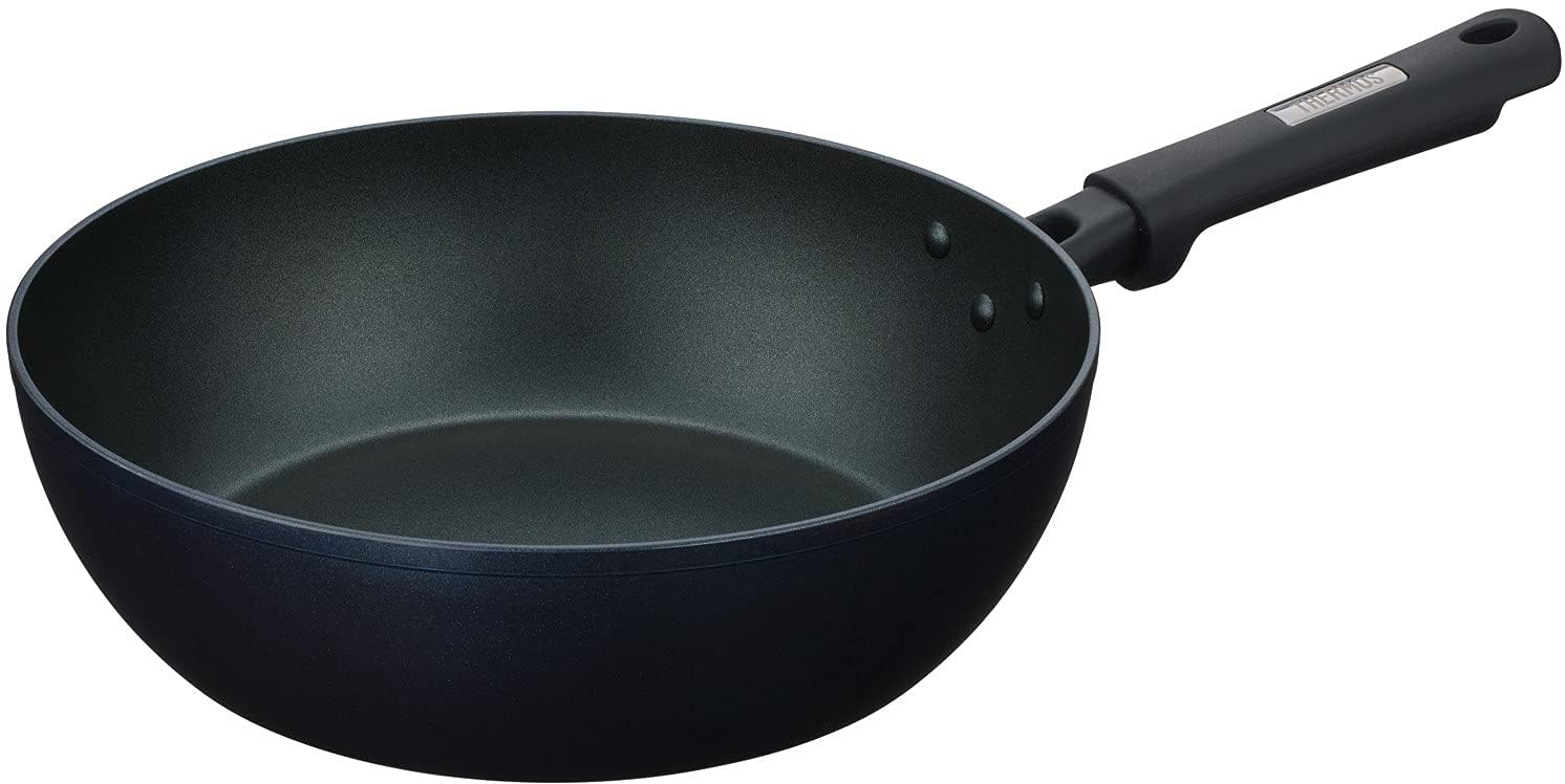 Thermos KFC028D MDB Plasma Super Hard Coat, Stirfry Pot, 11.0 inches (28 cm), Induction Compatible, Midnight Blue