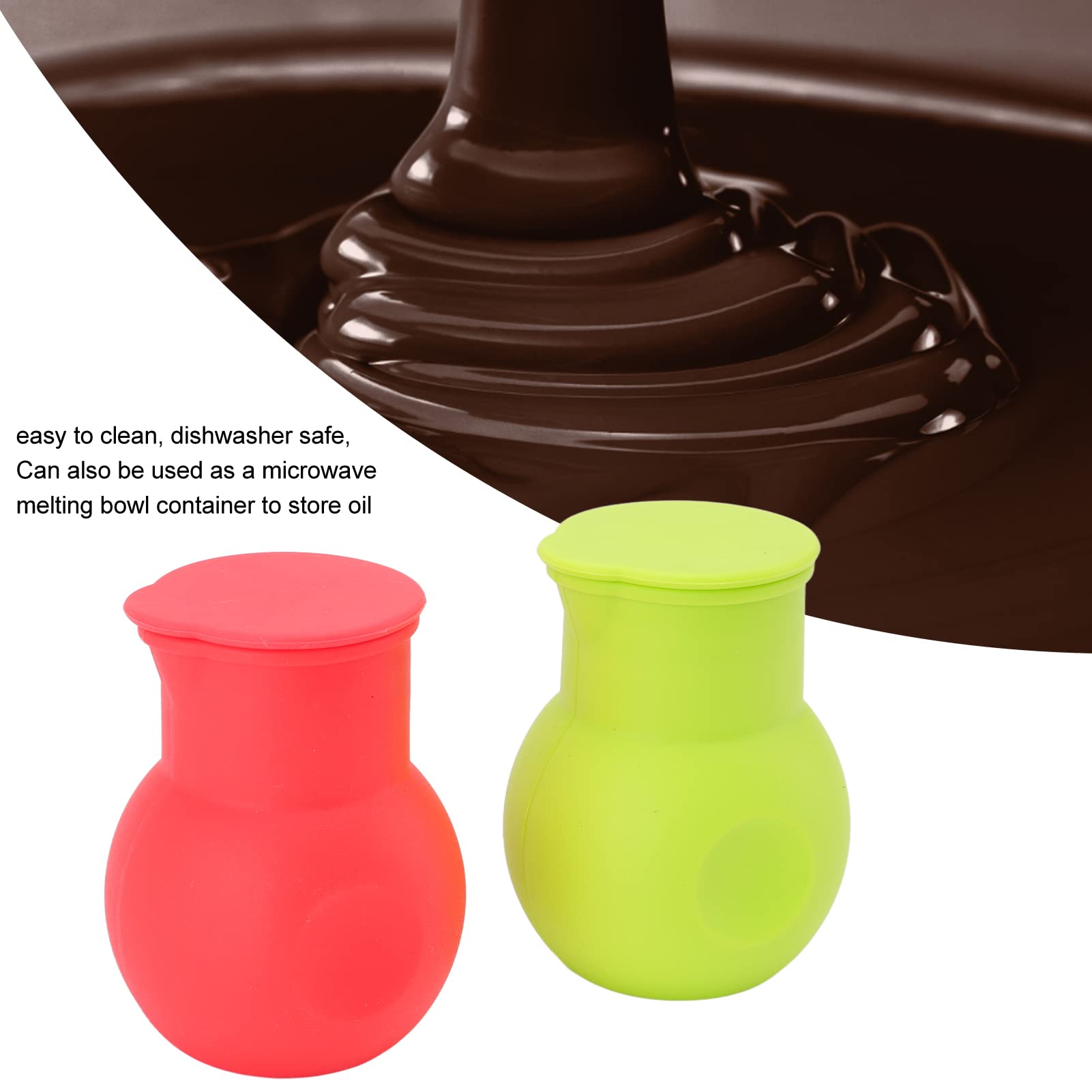 Silicone Chocolate Melting Pot, Diy Candy Maker Chocolate Melter Candle Wax Melting Pot Baking Heating Container Butter Cheese C