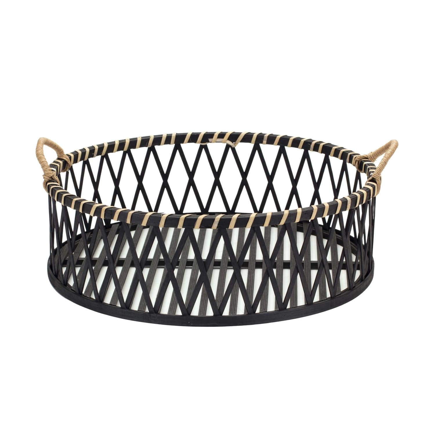 Bamboo And Rattan Tray (Set Of 2)