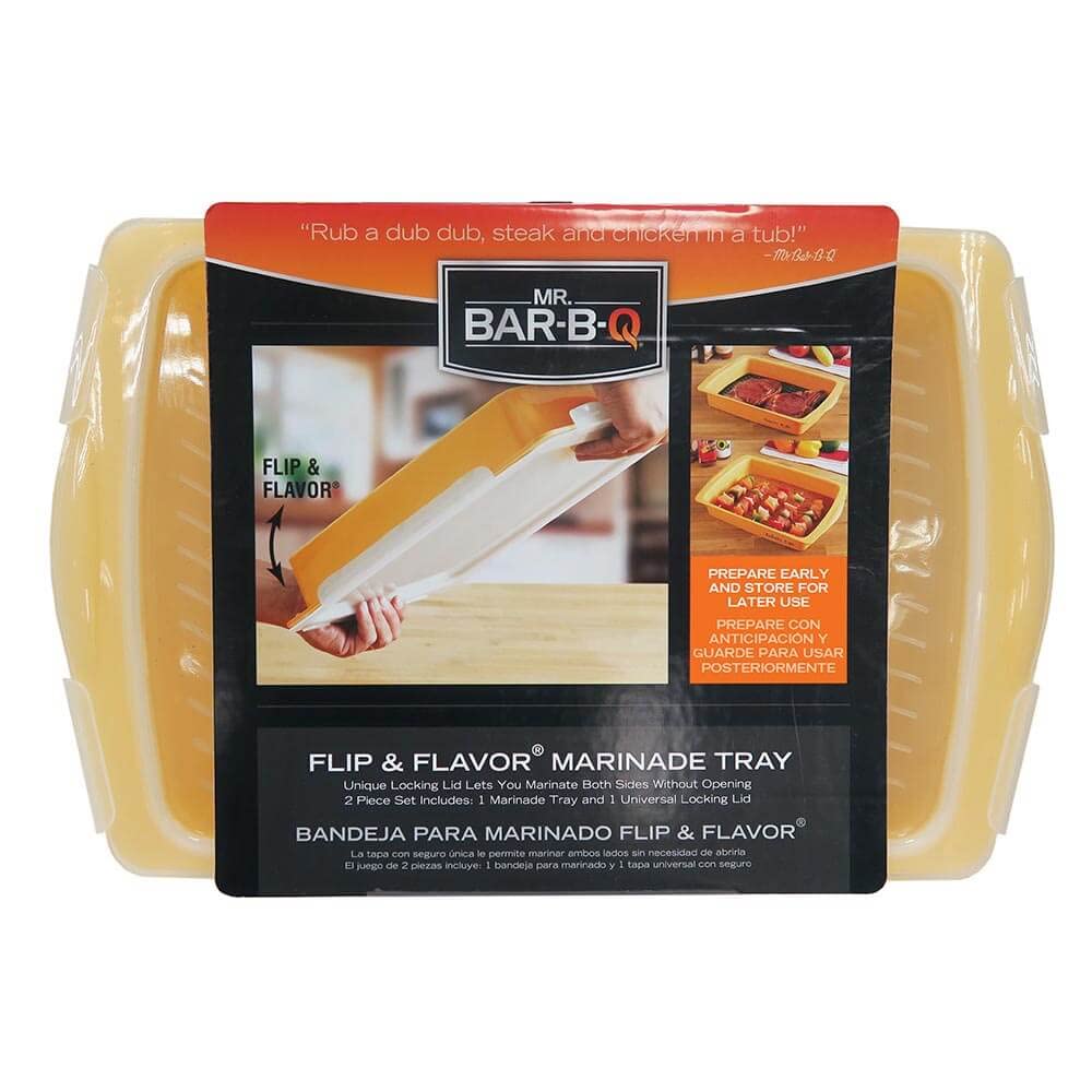 Mr. Bar-B-Q Grilling Prep and Serve Tray, Grill Prep Trays, BBQ Prep Tub, Marinade Container, Essential Grilling Accessories, Ma