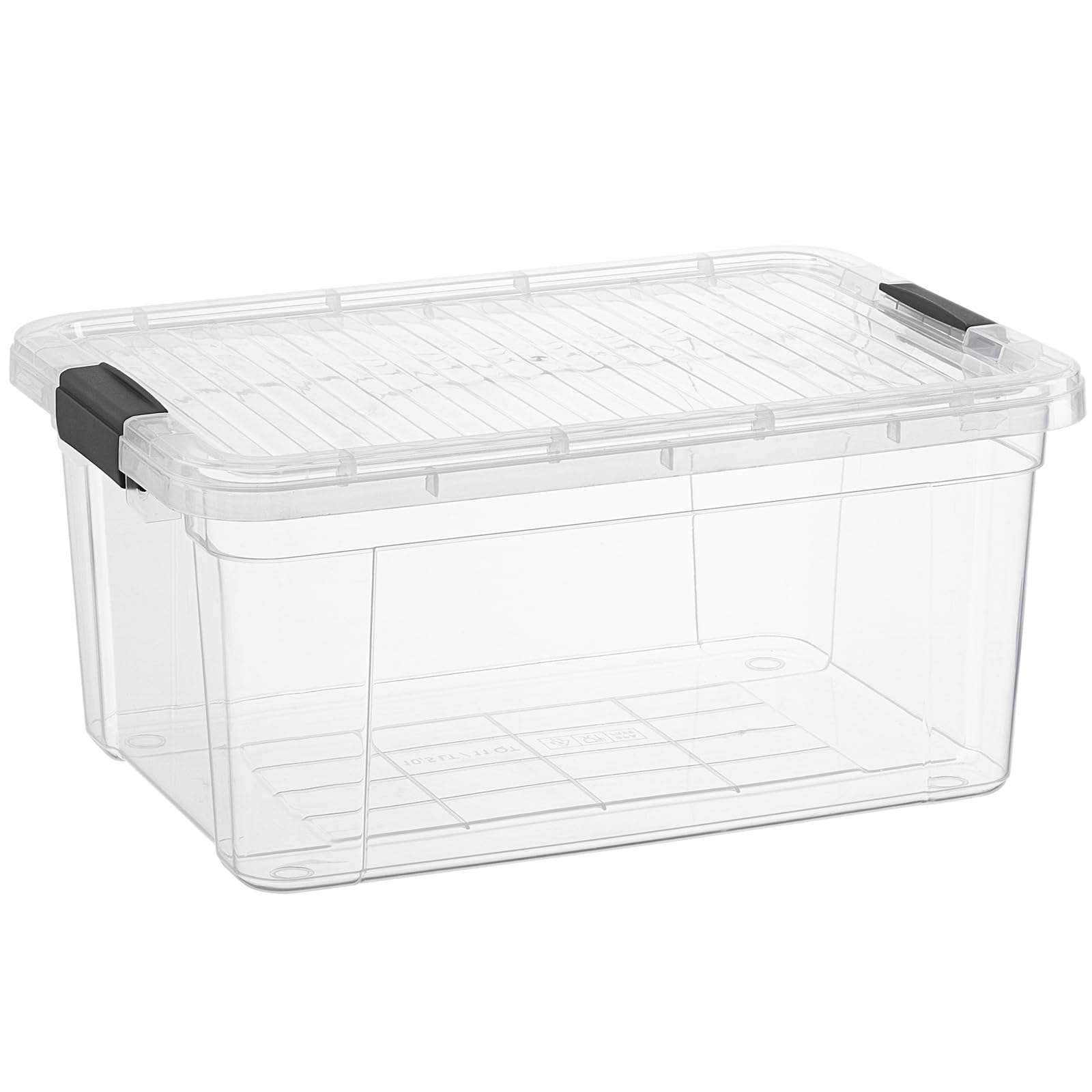 Superio Clear Storage Box With Lid, 11 Quart Plastic Container Bins For Organizing, Stackable Crates, Bpa Free, Non Toxic, Odor