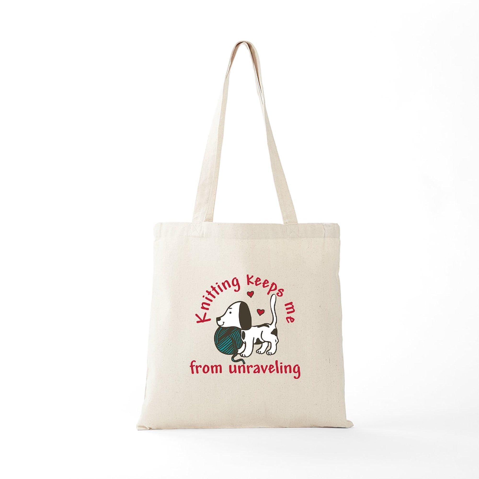 Cafepress Knitting Tote Bag Natural Canvas Tote Bag, Reusable Shopping Bag