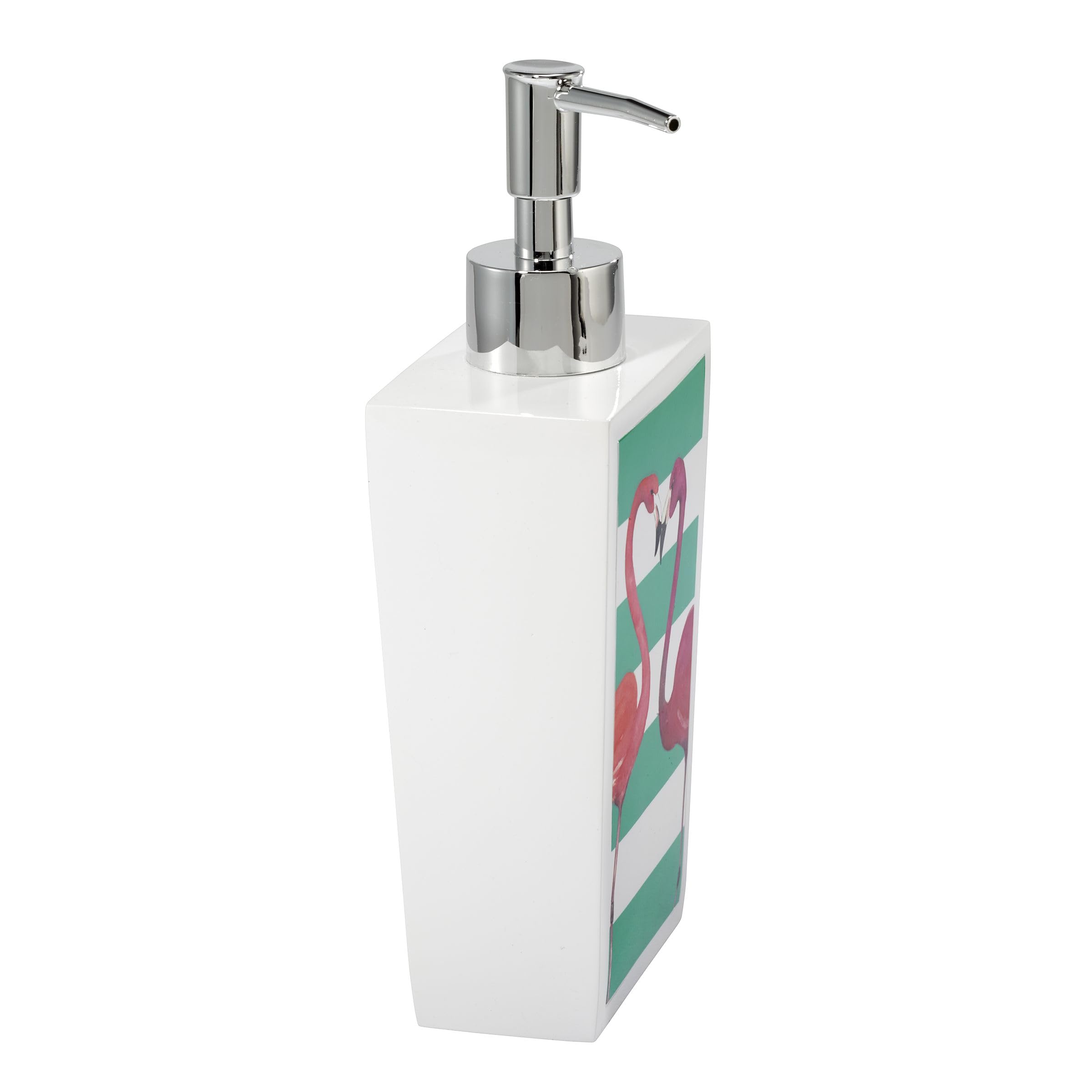 Avanti Linens - Lotion Pump/Soap Dispenser, Multipurpose Bathroom Accessories, Stylish Home Decor (Flamingo Paradise Collection)