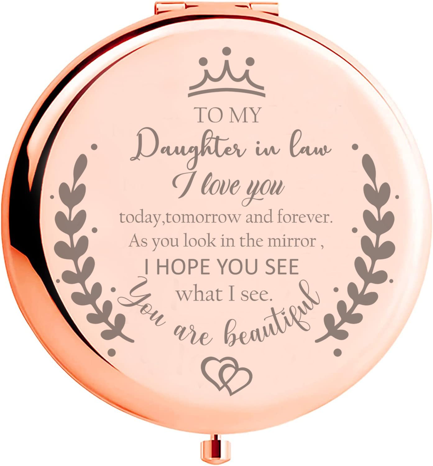 Soulpetals Daughter In Law Gifts Compact Mirror For Daughter In Law Gifts From Mother In Law For Wedding Day Birthday Christmas