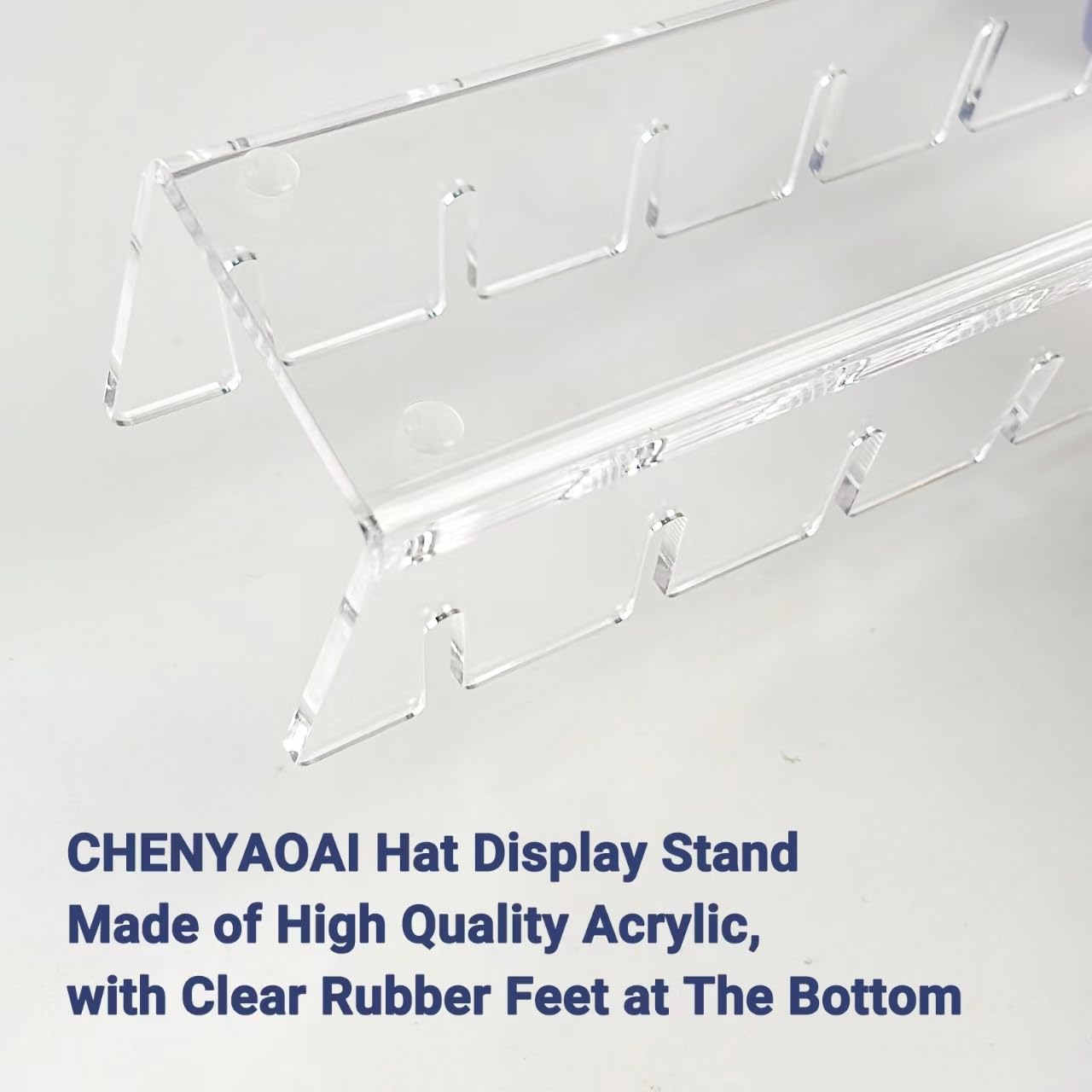 Chenyaoai 2 Pack Hat Stand For Baseball Caps Display And Organizer, No Install Acrylic Hat Holder For 14 Baseball Caps For Bedro