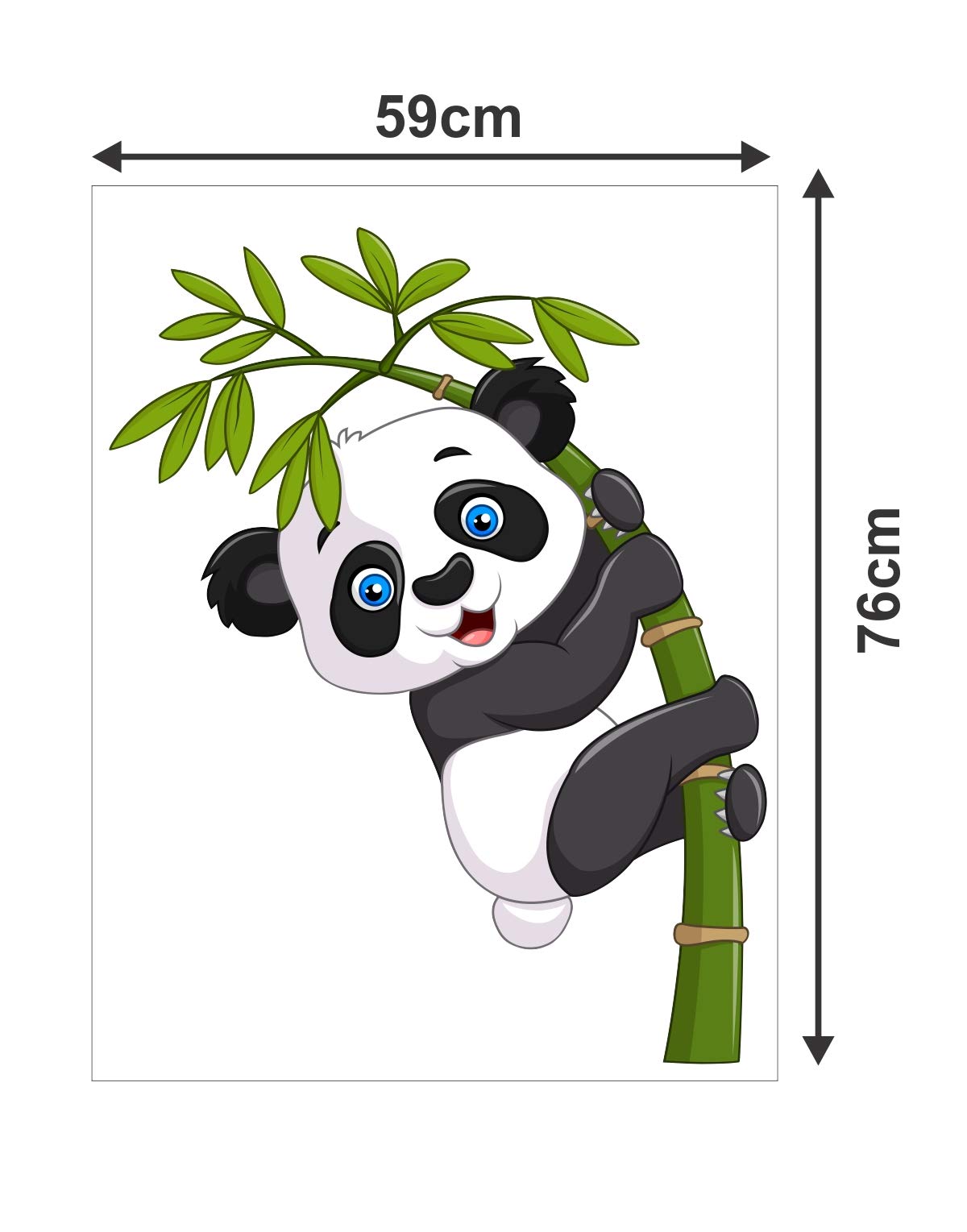 Decor Villa PVC Vinyl Panda with Tree 3D Wall Sticker JUST Peel & Stick New Modern Art & Trendy Wall Stickers for Home Decoratio