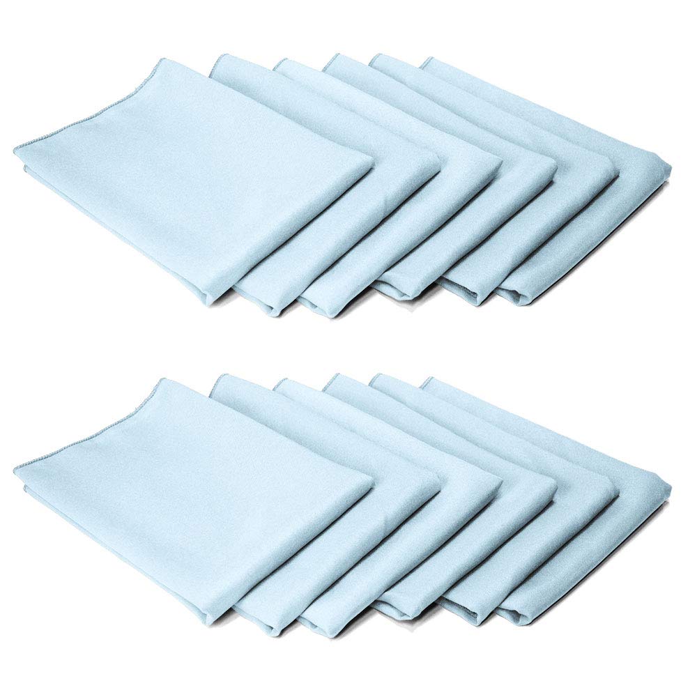 Tablelinensforless 17X17 Inch Polyester Cloth Napkins, Set Of 12 (Burnt Orange)