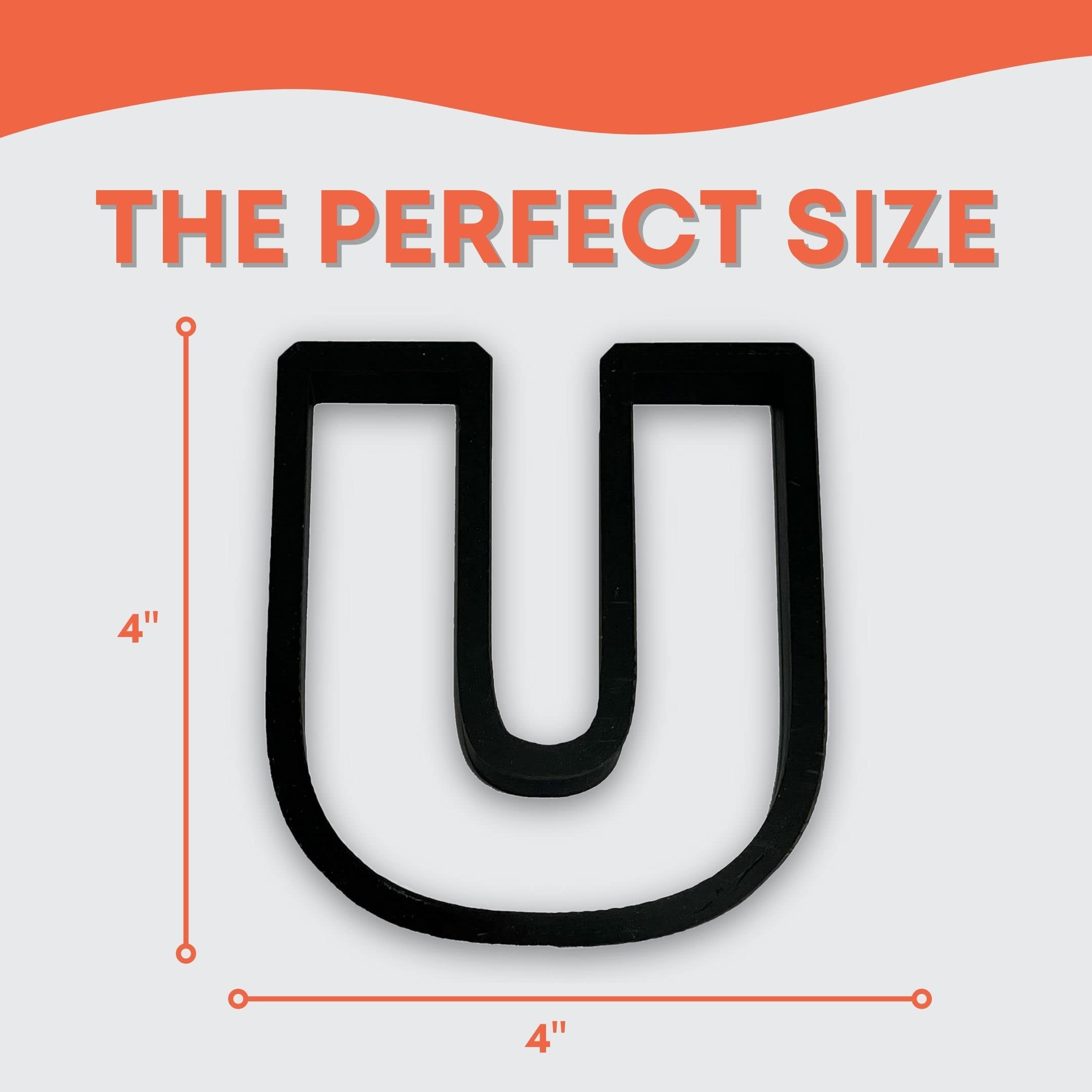 U Capital Block Letter Cookie Cutter With Easy To Push Design (3.5 Inch)