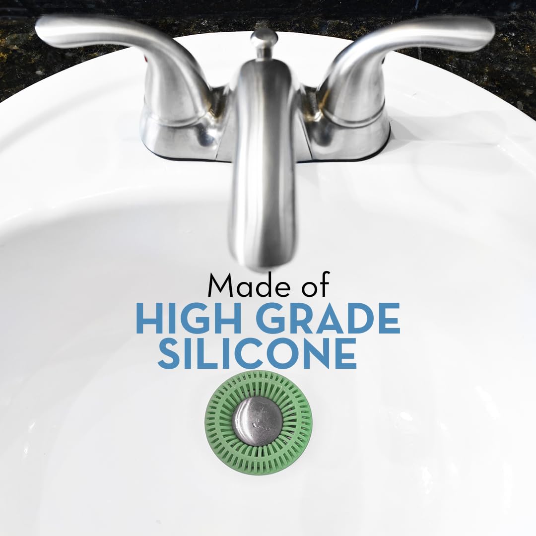 SINKRING The Ultimate Bathroom Sink Drain Protector Hair Catcher/Strainer/Snare (Sage Green)