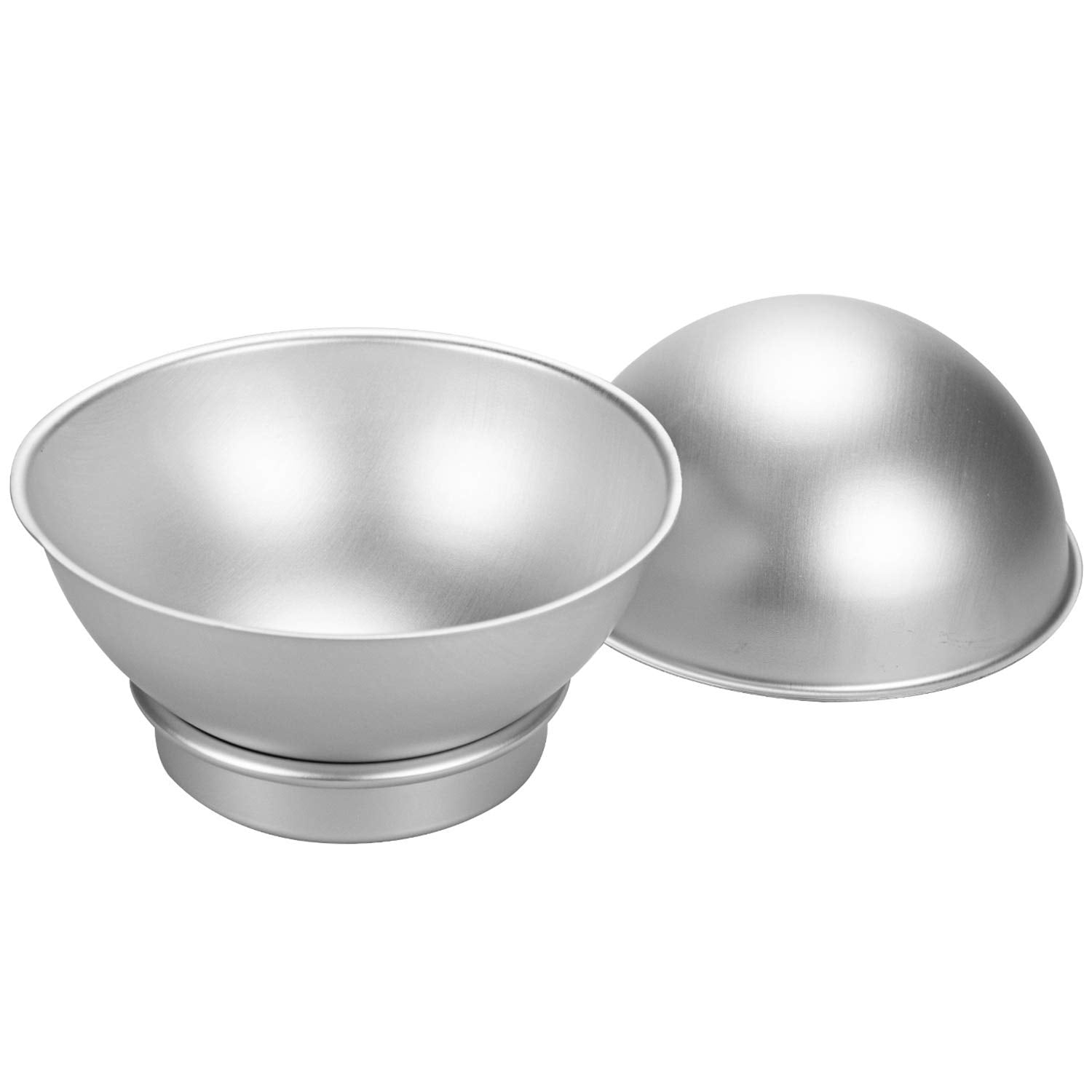 Hedume Set Of 8 Cake Sphere Pan, 6.5 Inches 3D Sports Ball Cake Pan To Create Any Ball Shaped Cake, Includes 4 Semicircles And 4