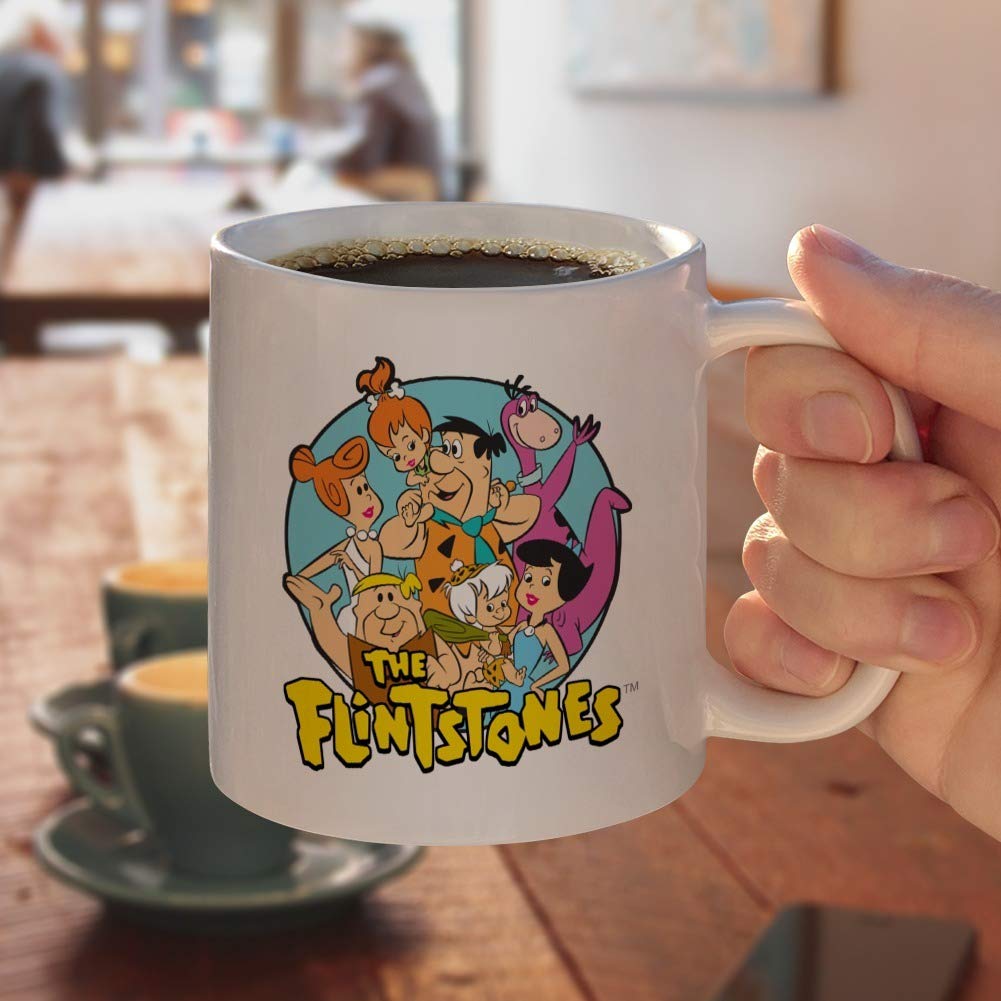 Graphics & More The Flintstones Group Ceramic Coffee Mug, Novelty Gift Mugs For Coffee, Tea And Hot Drinks, 11Oz, White