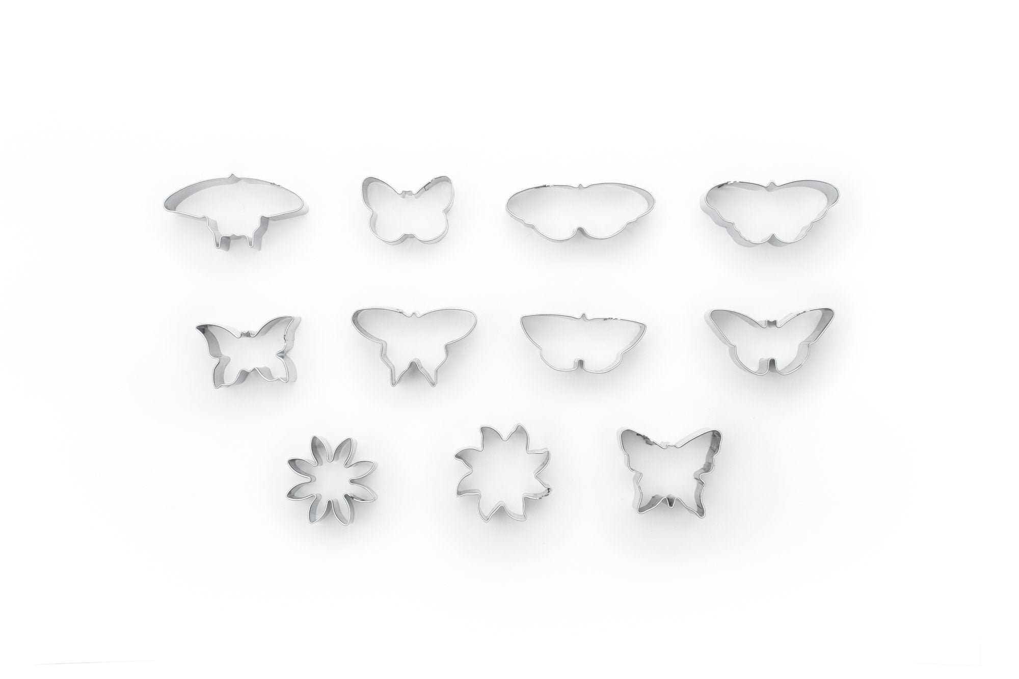 Fox Run Mini Flower And Butterfly 11 Piece Cookie Cutter Set