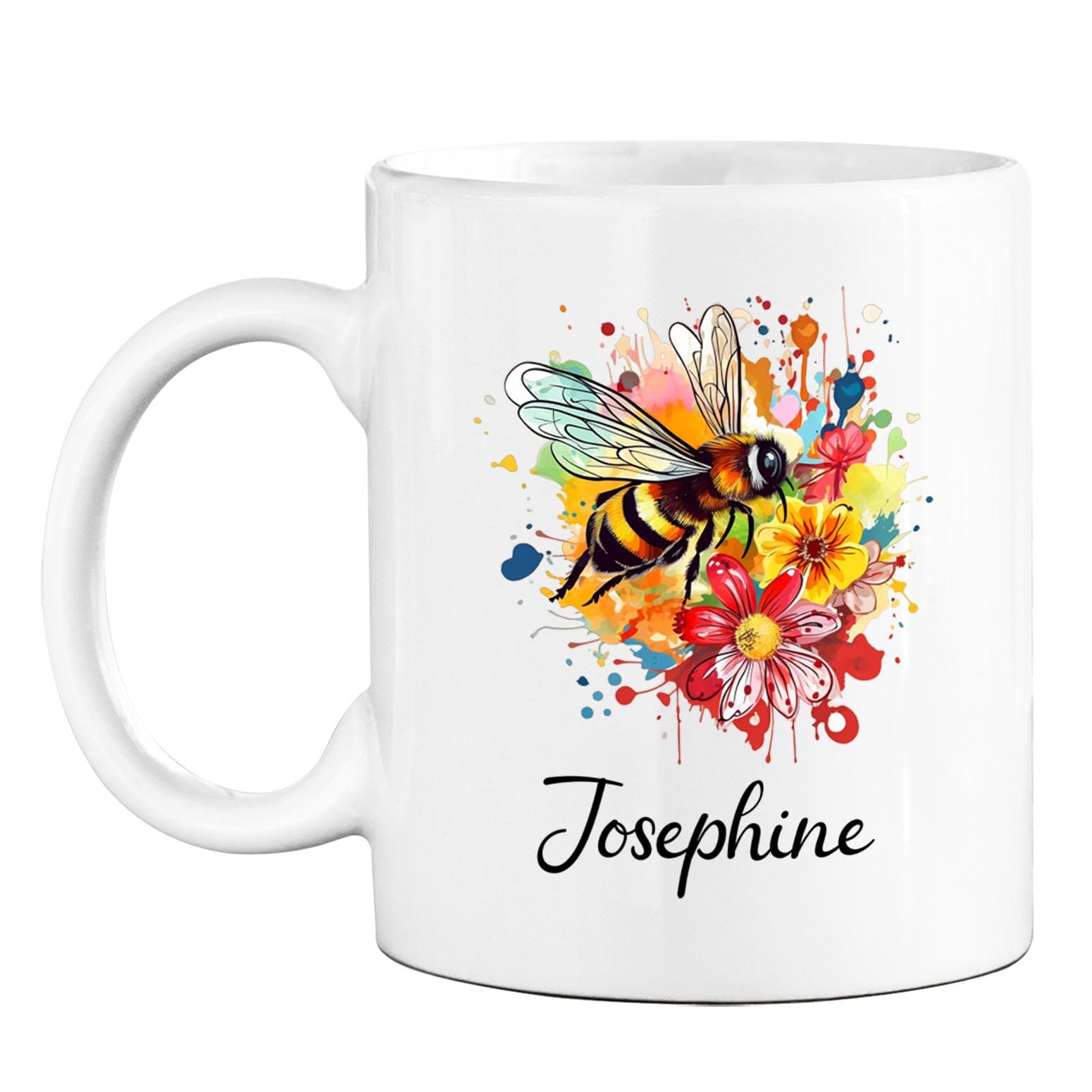 Personalized Bee Coffee Mug Cup Gift For Men Women Bee Lover Birthday, Customized Bee Honey Coffee Cup With Choose Name, Unique