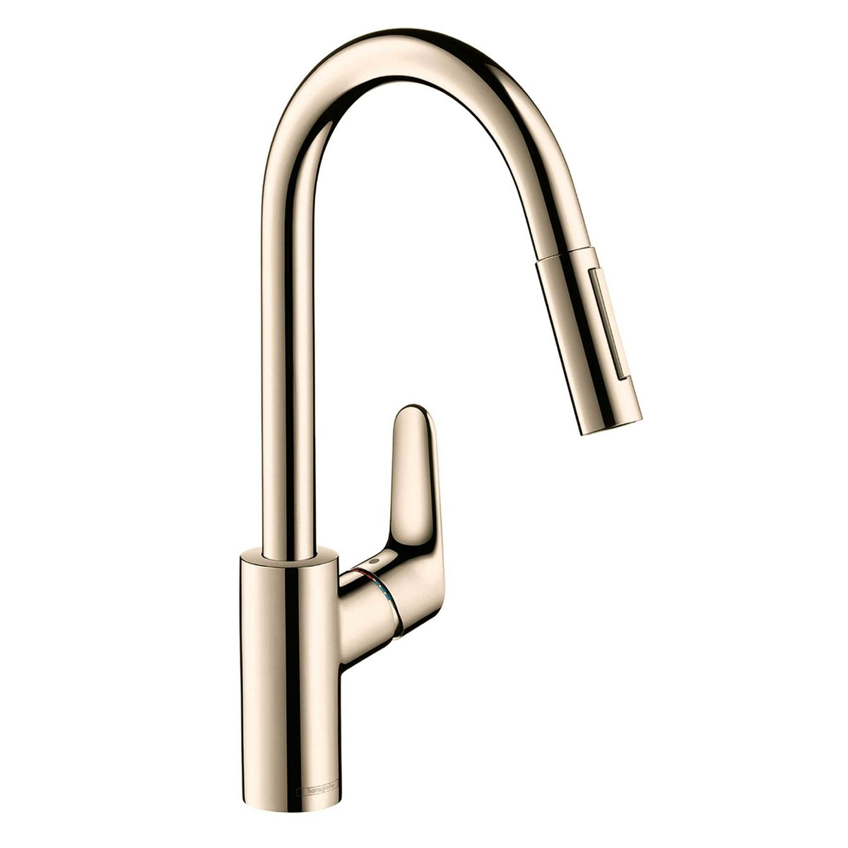 Hansgrohe Focus Brushed Nickel High Arc Kitchen Faucet, Kitchen Faucets With Pull Down Sprayer, Faucet For Kitchen Sink, Magneti