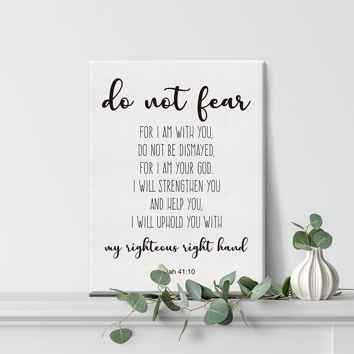 Bible Verse Art Wall Decor Isaiah 41:10 Do Not Fear Scripture Canvas Painting Prints For Home Dining Room Living Room Wall Decor