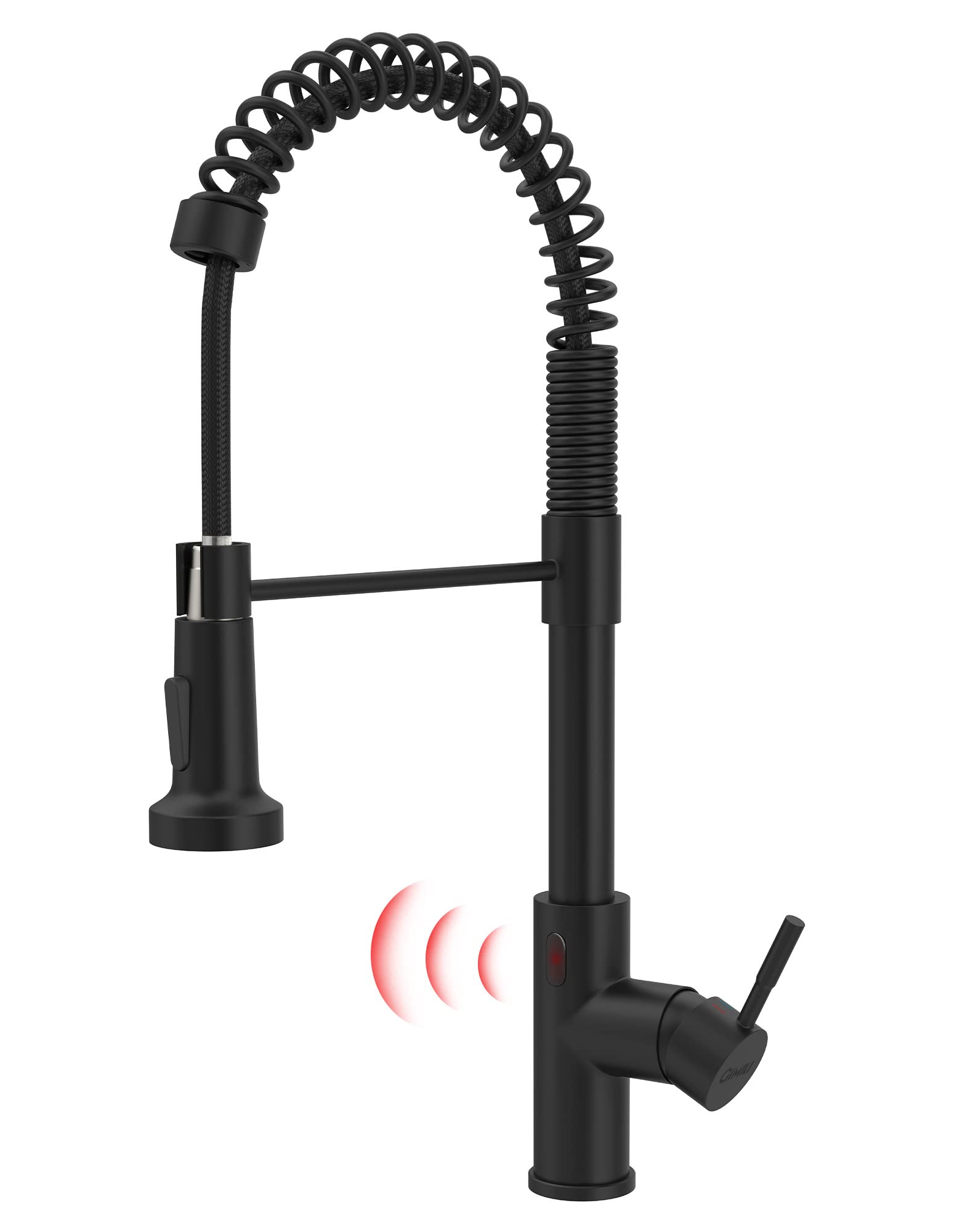 Gimili Matte Black Touchless Kitchen Faucet Motion Sensor Kitchen Faucets With Pull Down Sprayer Single Handle Kitchen Sink Fauc