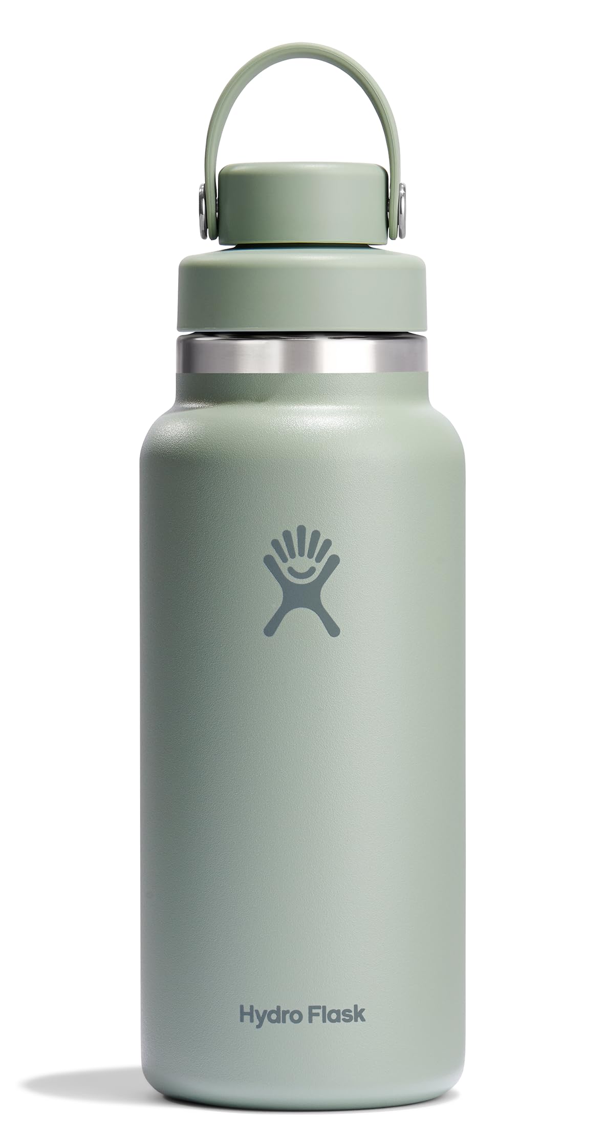 Hydro Flask Water Bottle - Insulated Stainless Steel - Wide Mouth Chug Lid, Non Spill, Leakproof in 32 Oz Tonal Agave Green