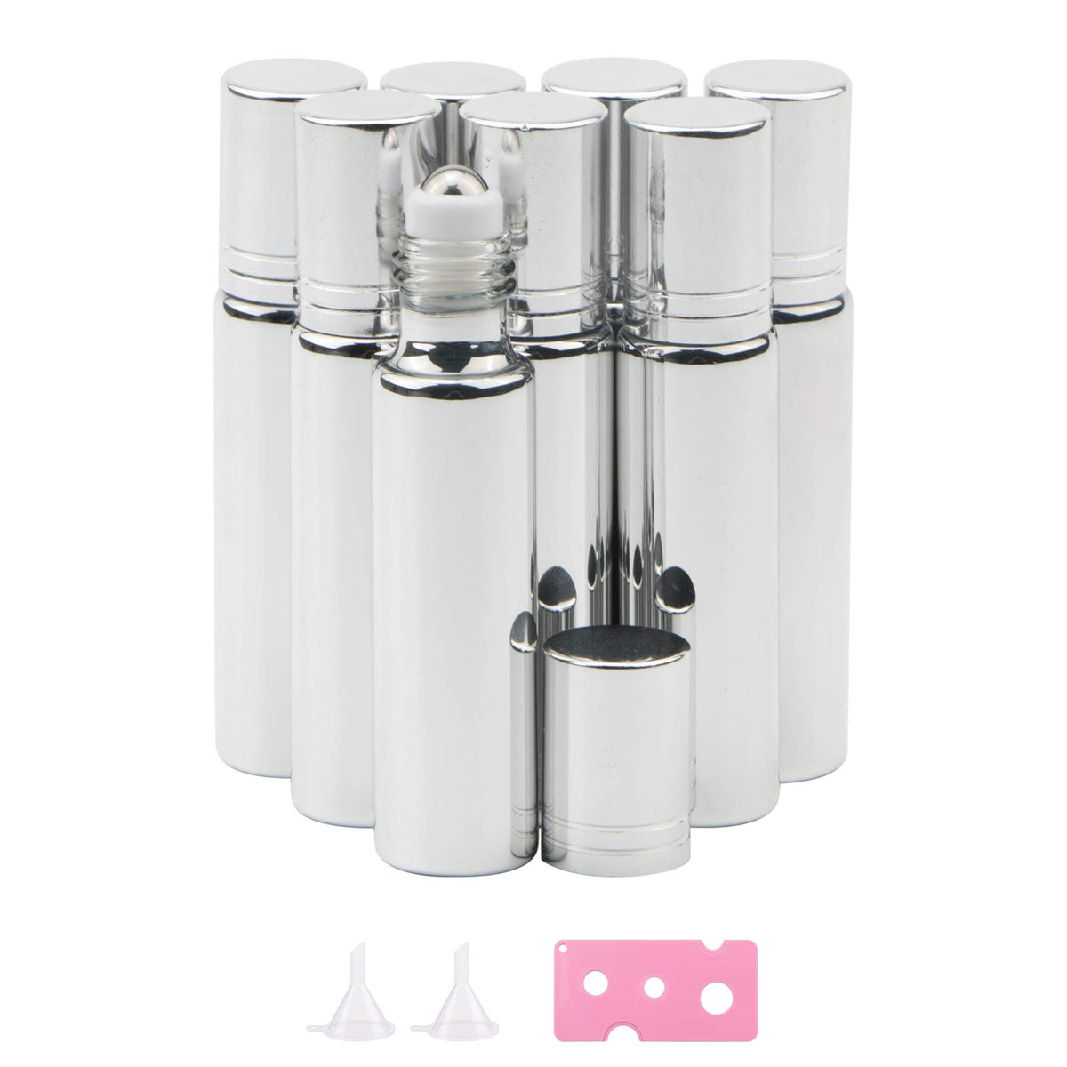 Ellbest 10Ml Essential Oil Roller Bottle Portable Mini Cosmetic Perfume Rollerball Bottle Small Sample Container Roll-On Bottles