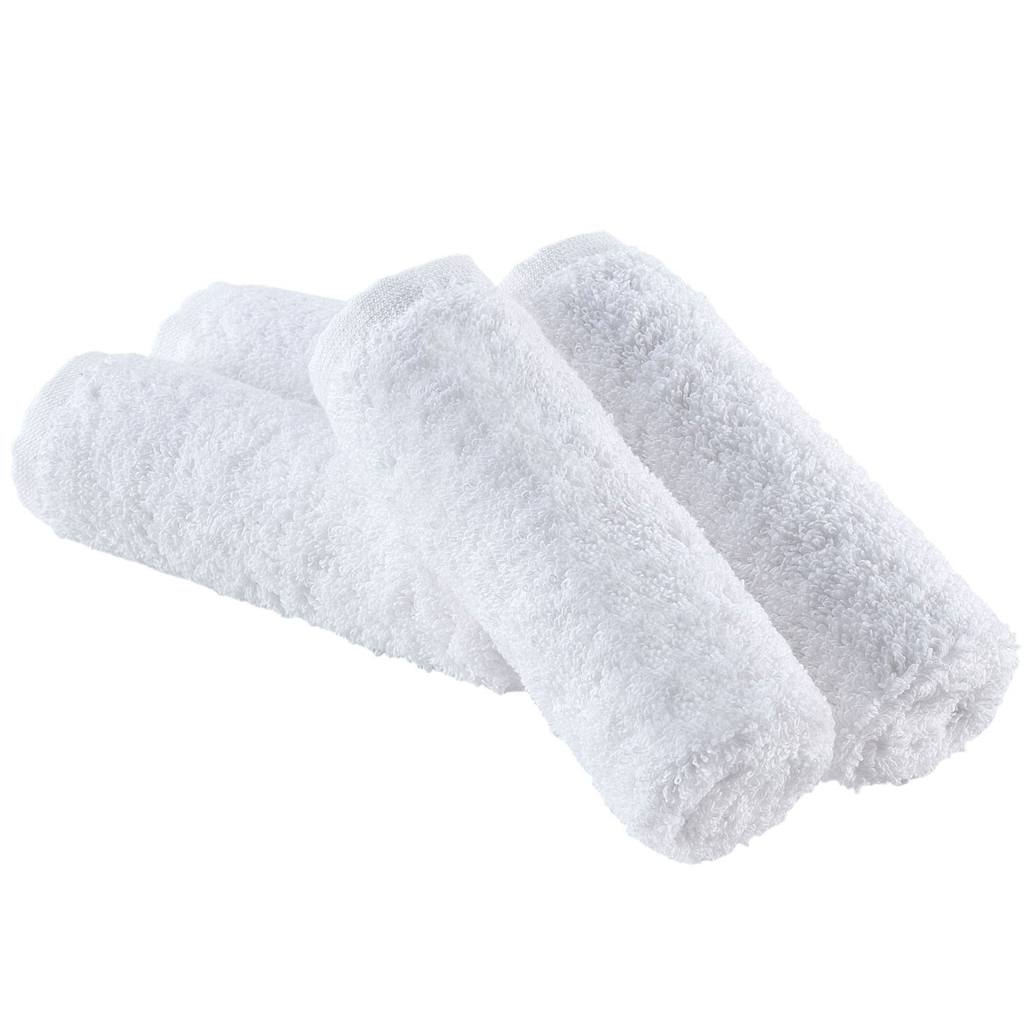 Hammam Linen Washcloth Linen Set Premium Original Turkish Cotton  Hotel Quality for Maximum Softness & Absorbency Face Towels for Hand  Kitchen & Cleaning (White Washcloths Set)