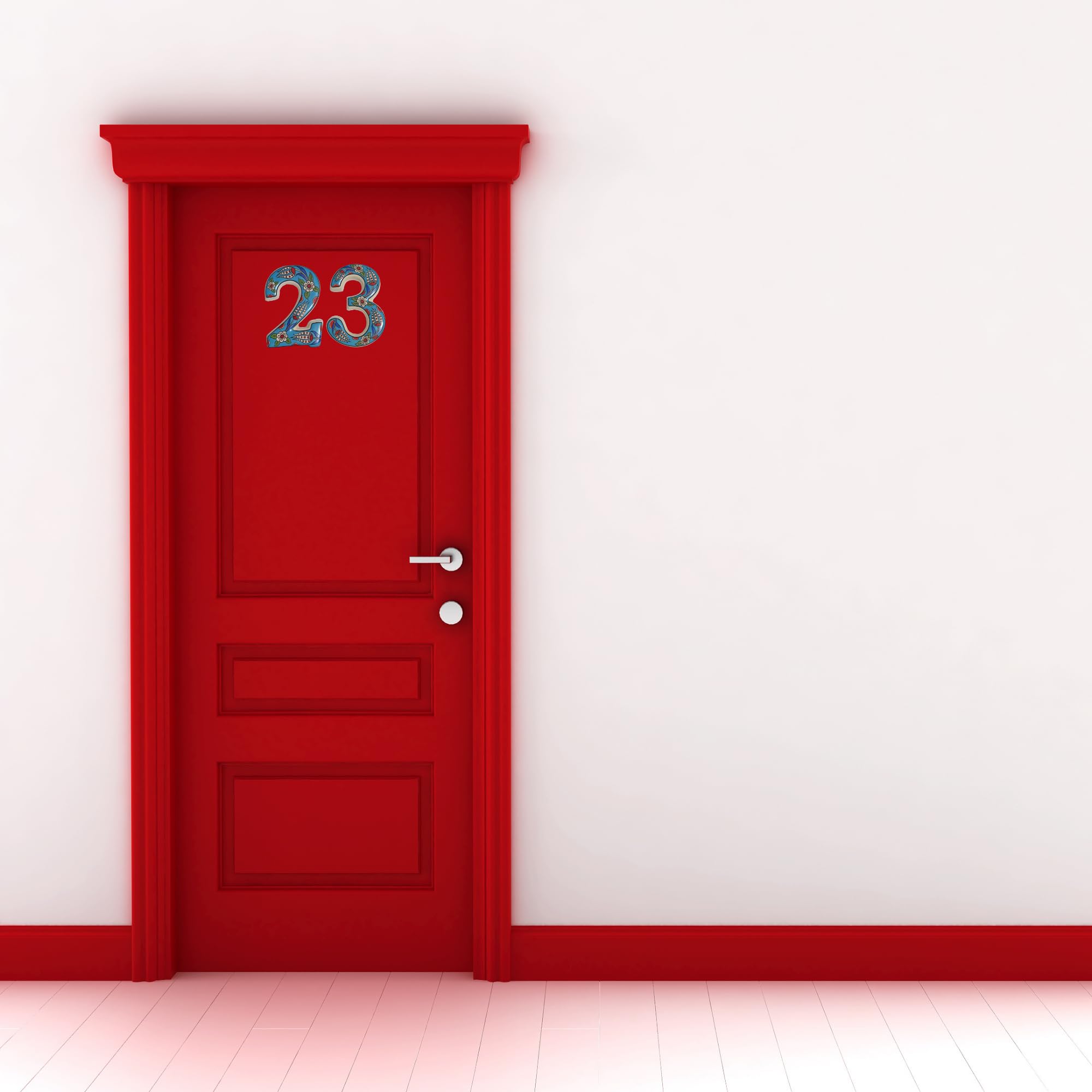 Large Ceramic Housewarming Sign Ceramic Address Plaque House Numbers Sign Door Personalized Coloured Decorative Hand Decoratede