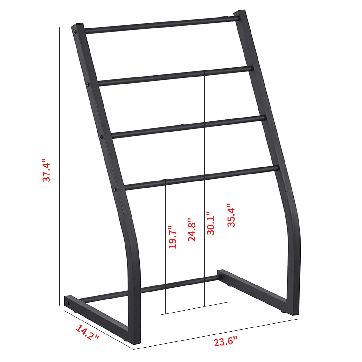 Honiter Towel Racks For Bathroom, Free Standing Towel Rack, Pool Towel Racks Outdoor, 4 Tier Metal Towel Bar Stand For Bathroom,