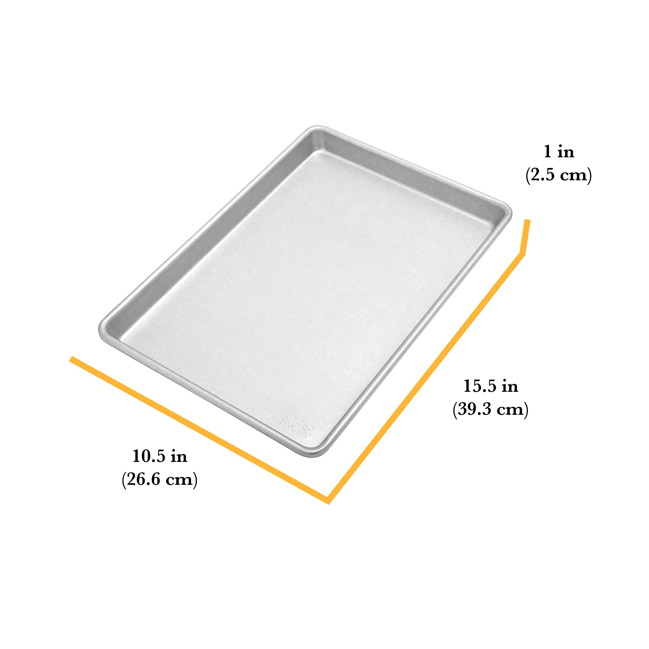 Chicago Metallic Commercial Ii Traditional Uncoated True Jelly Roll Pan, Make Jelly Rolls, Cookies, Pizza, One-Pan Meals, And Mo