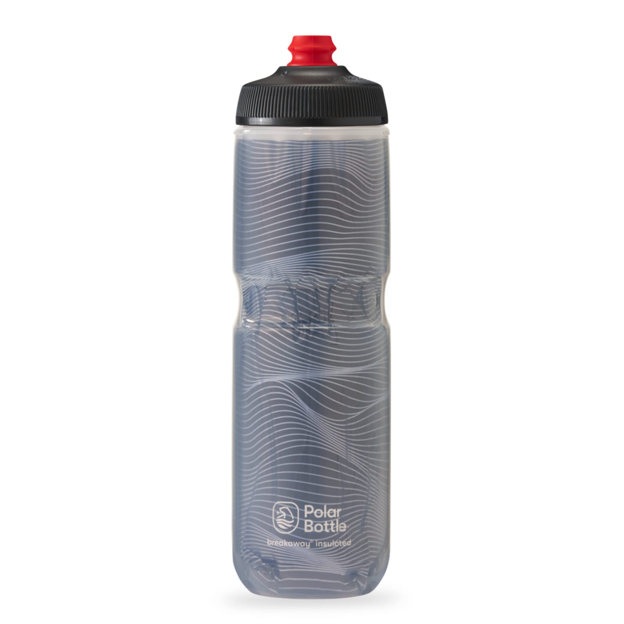 Polar Bottle Breakaway Insulated Water Bottle - Bpa Free, Cycling & Sports Squeeze Bottle (Jersey Knit - Charcoal, 24 Oz)
