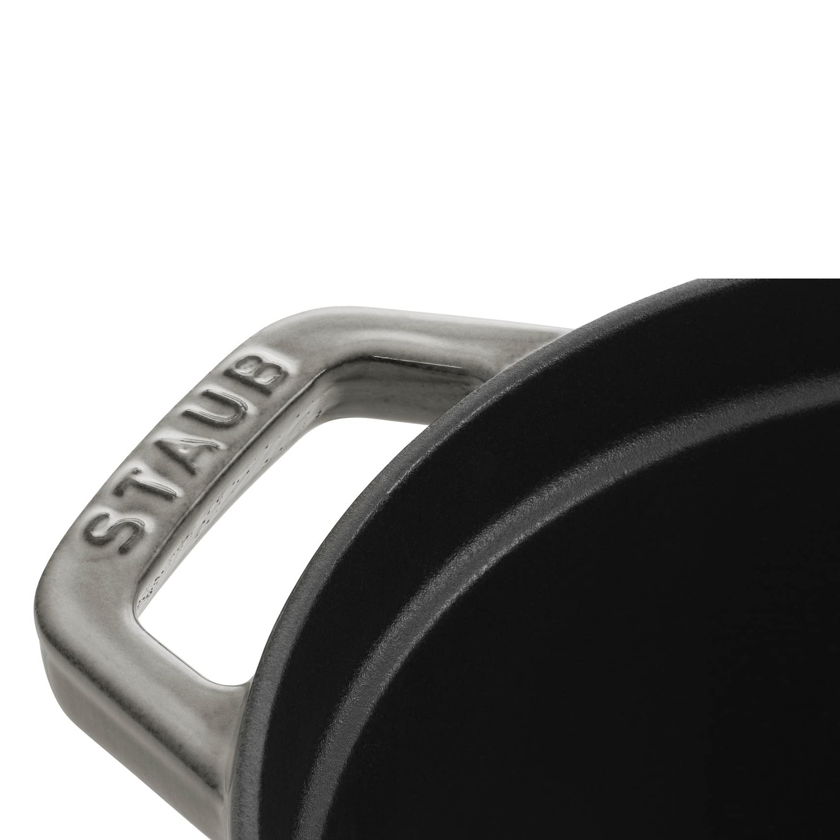 Staub La Cocotte Oval 40509-320 Pico Cocotte Oval Gray 12.2 Inches (31 Cm) Large Two-Handed Cast Enameled Pot, Induction Compati
