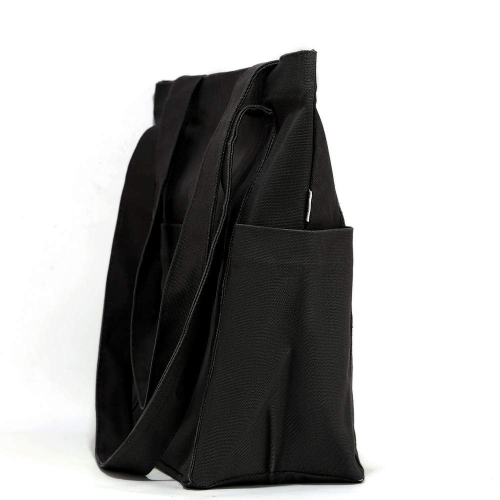 Augbunny Xl Heavy Duty Canvas Grocery Bag Multi Purpose Tote Outer Pockets