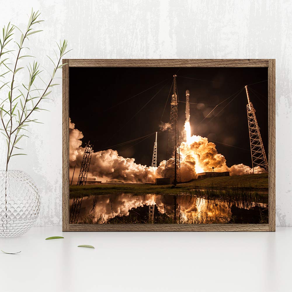 Astronomy Poster - Spacex Telstar 19 Vantage Mission - 11X14 Unframed Art Print - Vintage Posters For Dark Academia, Space Poste