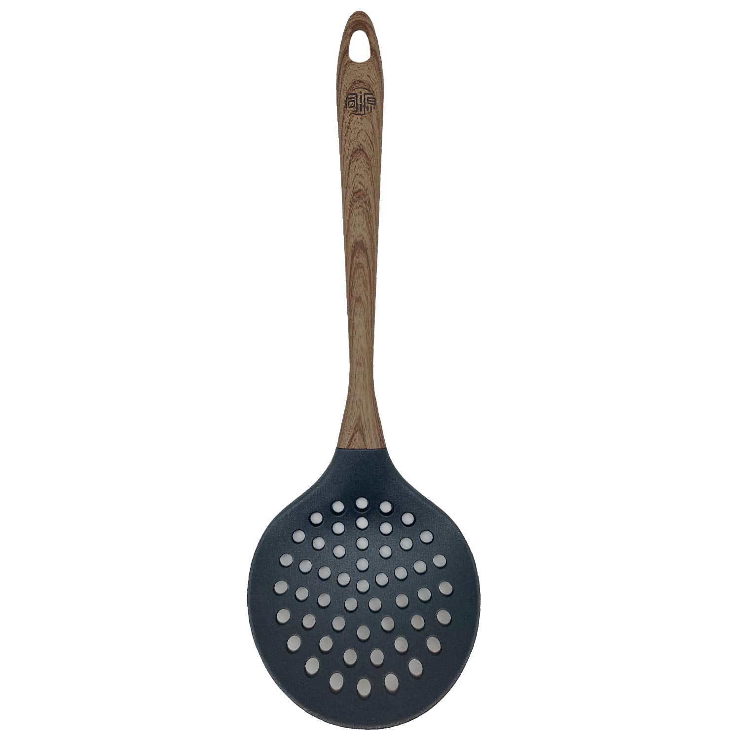 Tongyuan Skimmer Slotted Spoon With Woodlike Soft Touch Handle-Skimmer Spatula - Cooking Strainer For Soups,Stews,Gravy,Hot And