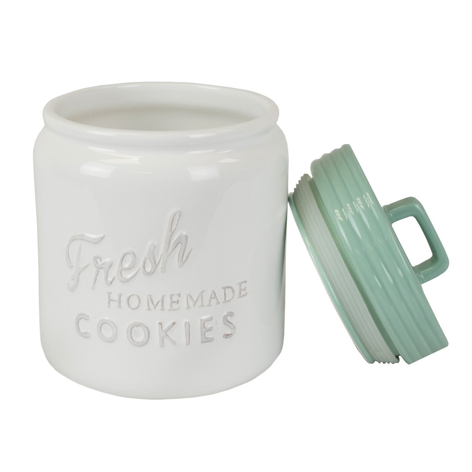 DII Kitchen Accessories Collection Ceramics  Cookie Jar  Aqua