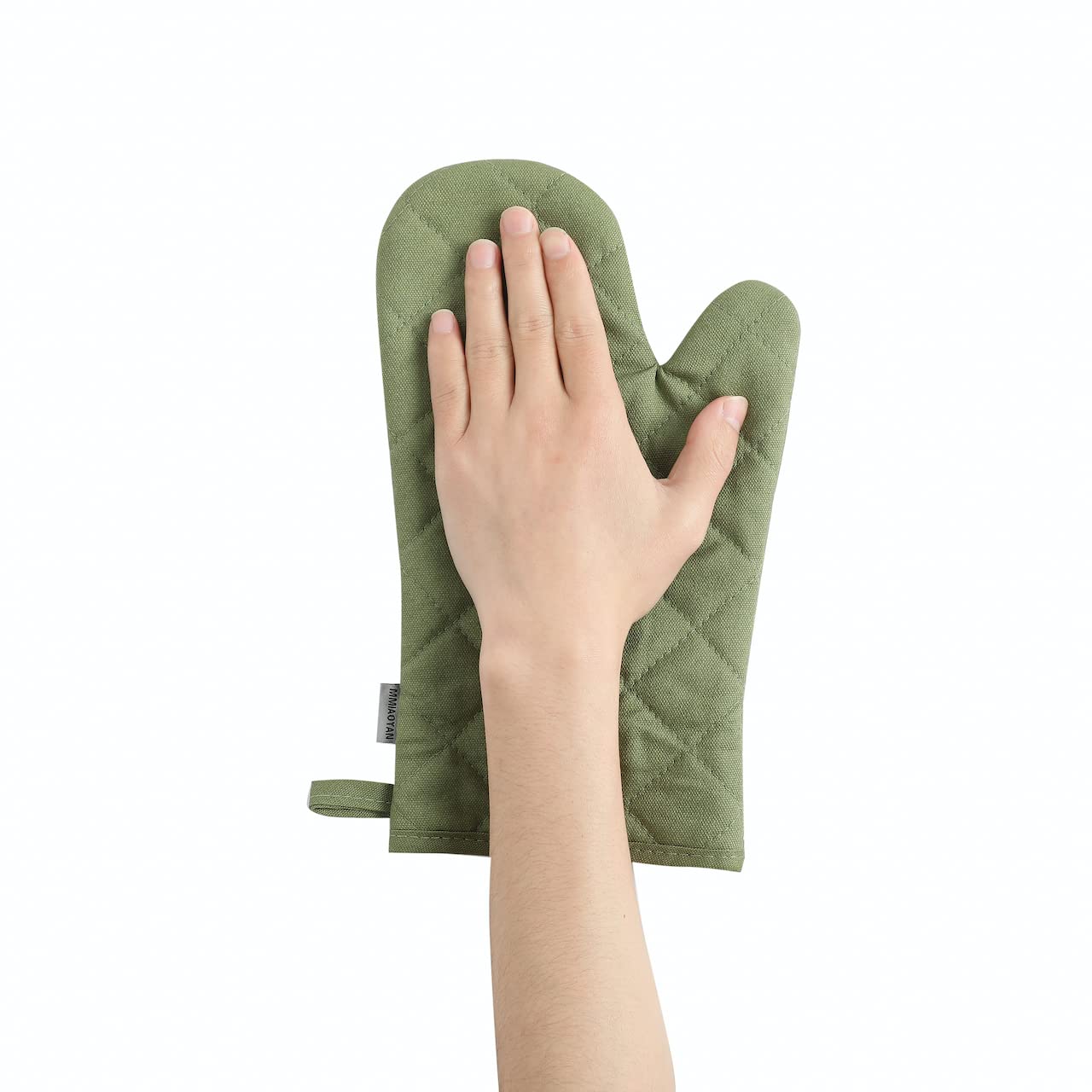 Oven Mitts And Pot Holders 4 Pcs Set,High Heat Resistant 500 Degree Extra Thicken Long Kitchen Cotton Oven Glove For Cooking (12