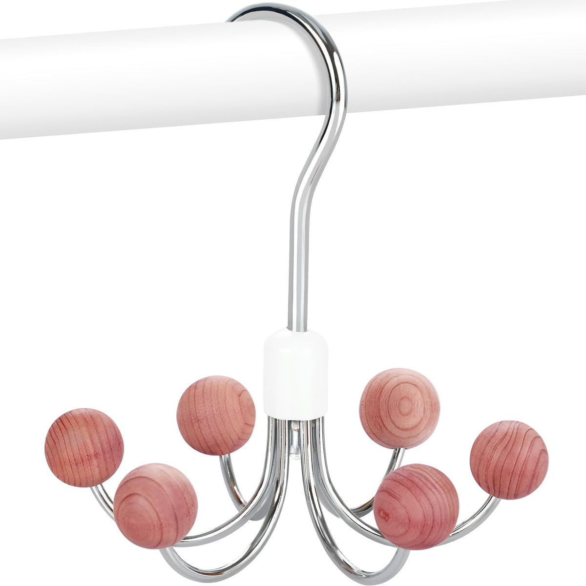 Topia Hanger Hoodie Hanger With 6 Cedar Balls, 360Swivel Purse Hanger, Scarf Hanger, Closet Hooks, Handbag Organizer, Bra Hanger