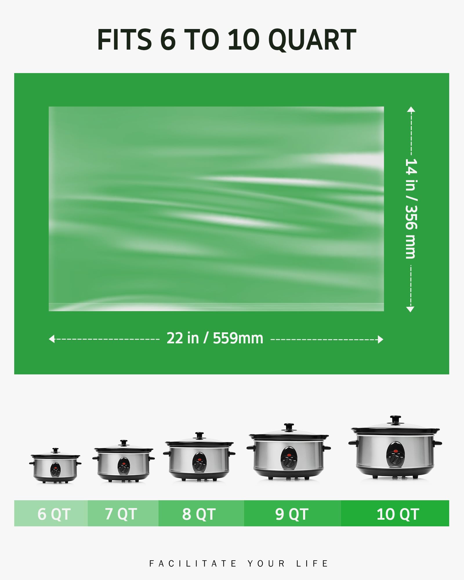 Syntus Slow Cooker Liners, 30 Count Cooking Bags Extra Large Size Disposable Pot Liners Plastic Bags, Fit 6Qt To 10Qt For Slow C