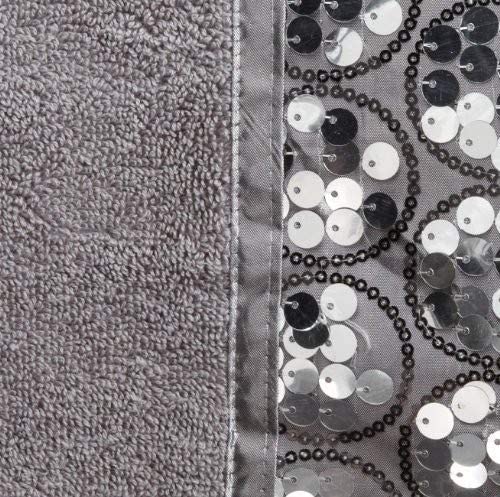 Zahari Home 3 Piece Bathroom Towel Set - Absorbent Bath Towel, Hand Towel, Wash Cloth - Silver