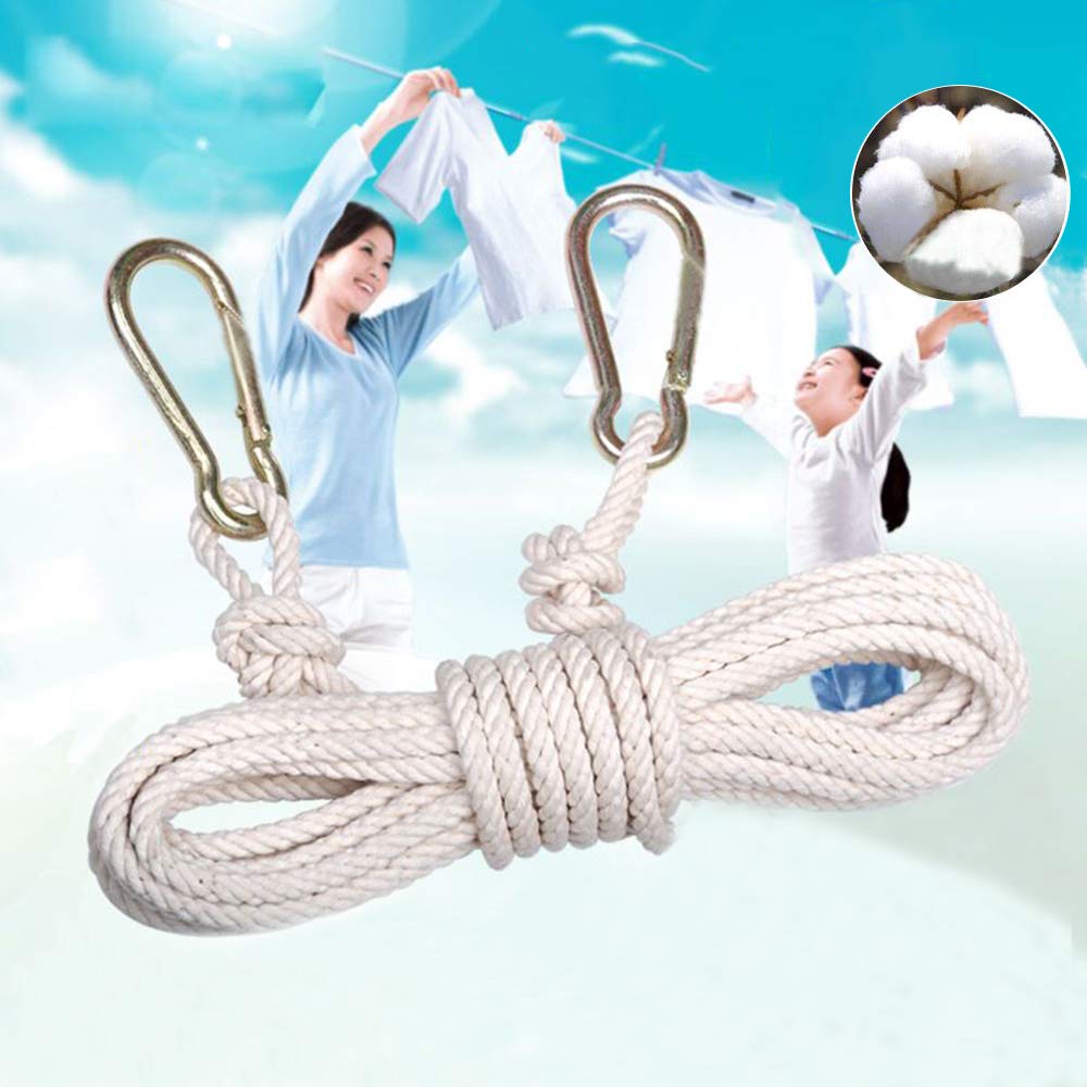 Clothesline Clothes Drying Rope Portable Travel Clothesline Adjustable for Indoor Outdoor Laundry Clothesline  Perfect Windproof Clothes Line  Hanger for Camping Travel & Home Use