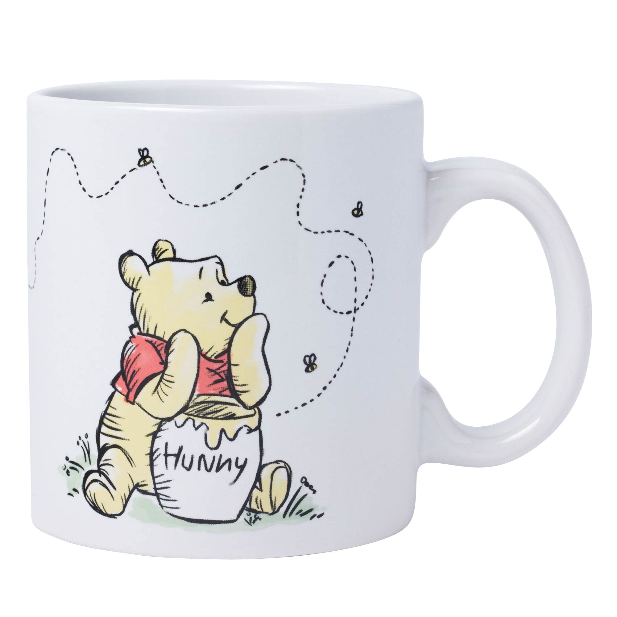 Silver Buffalo Disney Winnie the Pooh But First Hunny Piglet Ceramic Coffee Mug, 20 Ounces