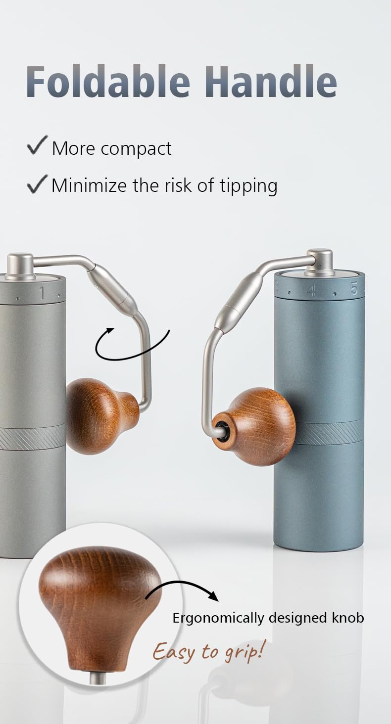 1Zpresso X-Ultra Manual Coffee Grinder-Midnight Black, Well-Built Sturdy Metal Body, Assembly Stainless Steel Burr, Numerical Ex