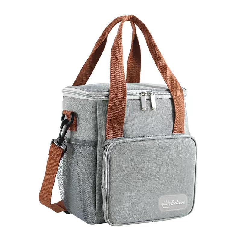 Gion Insulated Lunch Bag For Men, Women & AdultsLarge Reusable Thermal Cooler Tote With Adjustable Shoulder Strap, Waterproof I