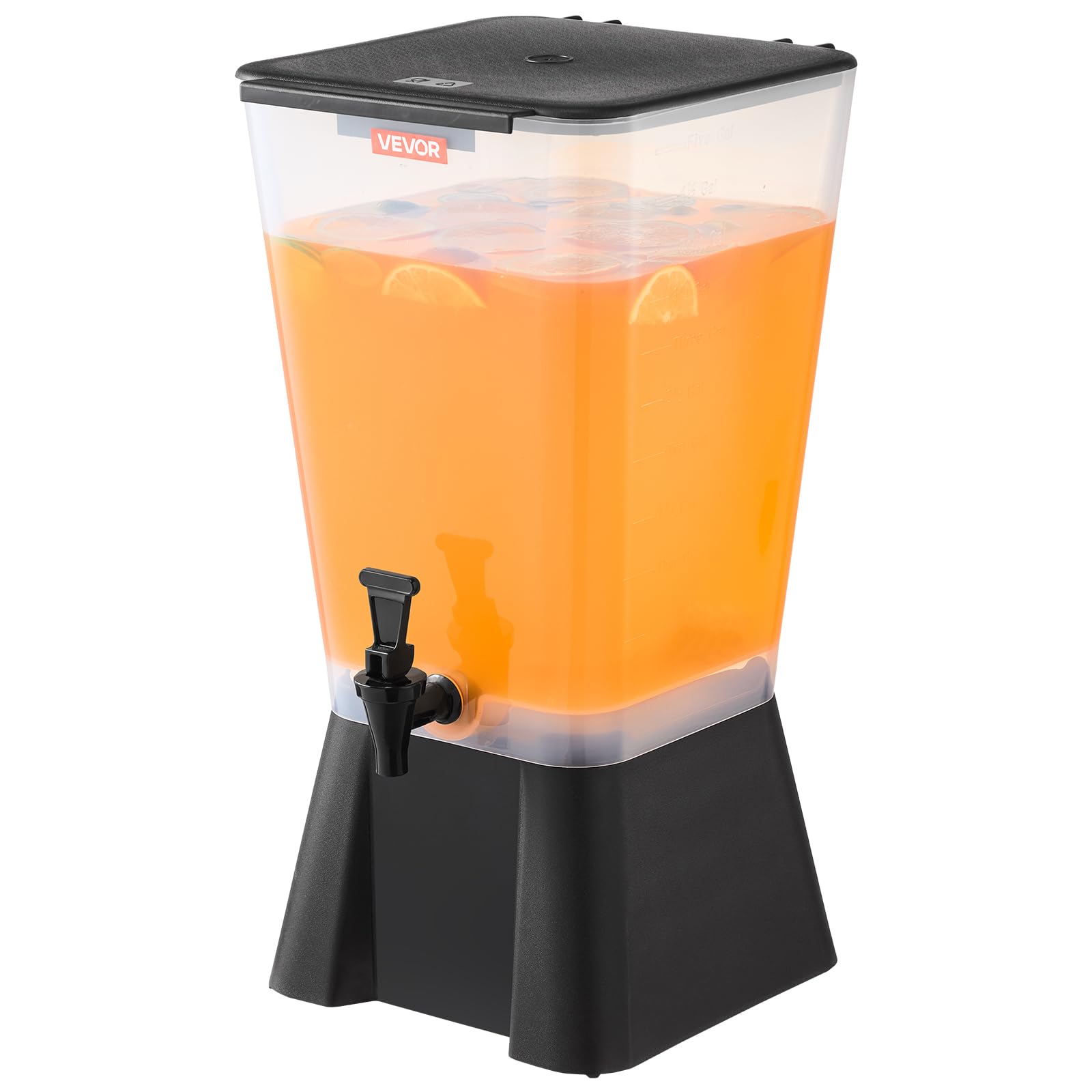 VEVOR Beverage Dispenser, 5 Gallon Drink Dispenser for Parties, Plastic Juice Dispensers with No-Drip Spigot, Iced Tea Lemonade 