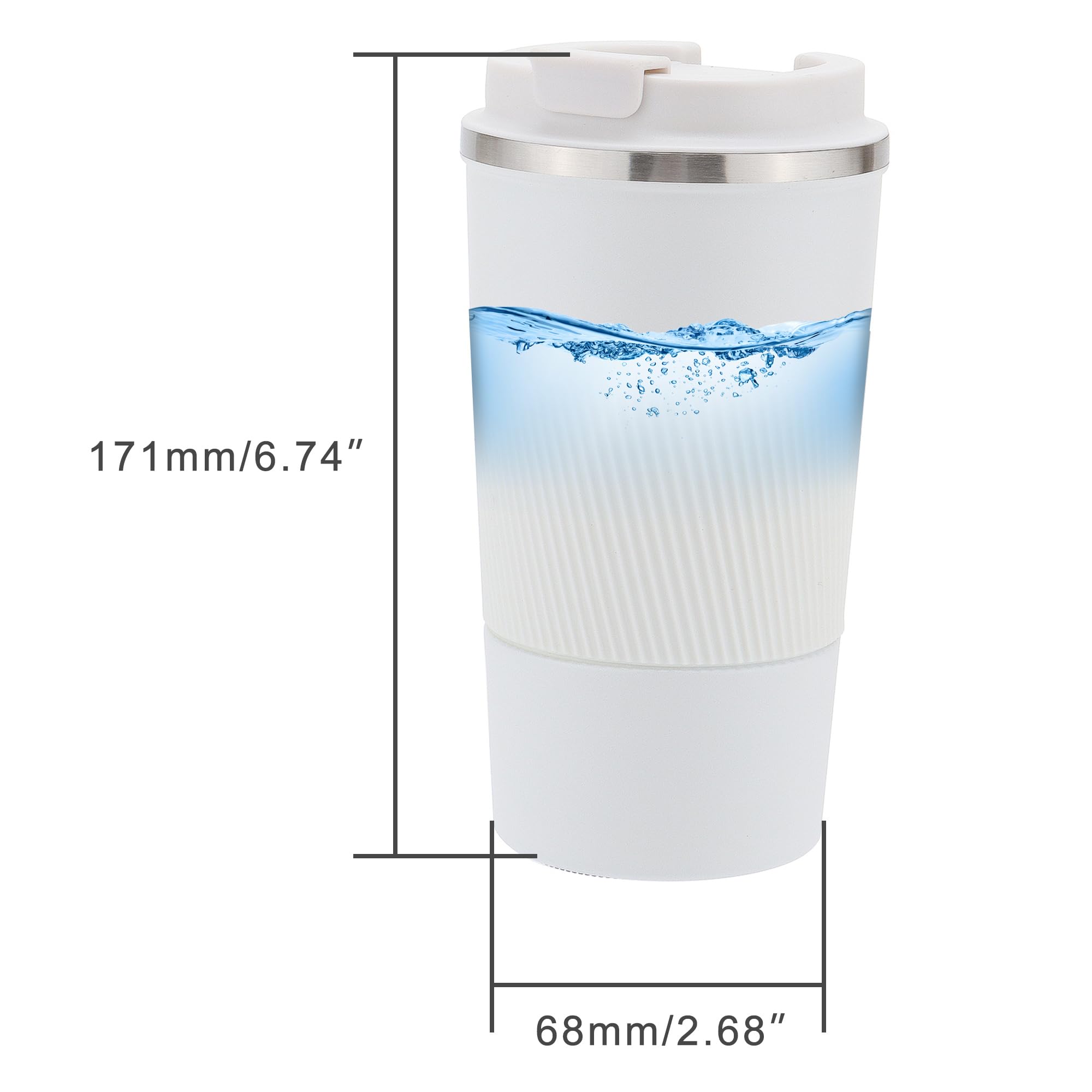 Goofit Vacuum Mug, Insulated Coffee Mug,500 Ml,Double-Walled Thermal Travel Mug,100% Leak-Proof - Stainless Steel Drinking Cup W